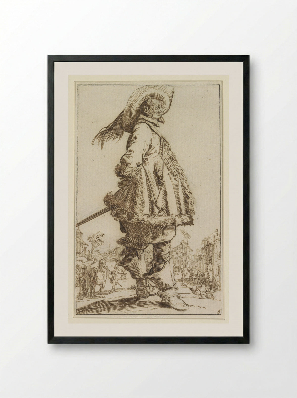 Staande cavalier, naar rechts - Antoon Overlaet - Framed Print Black