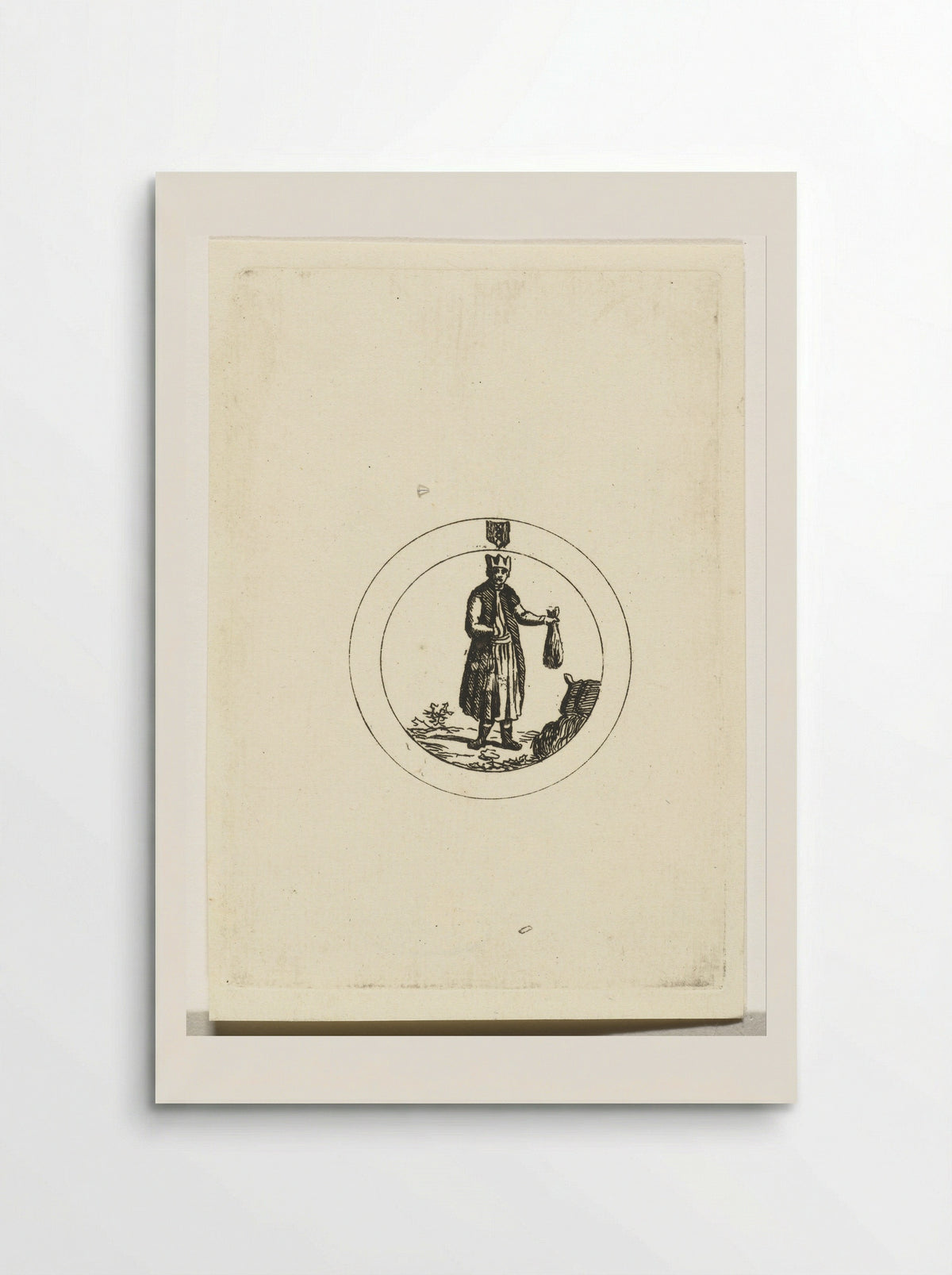 Staande figuur in een cirkel - Anthonie van den Bos - Poster