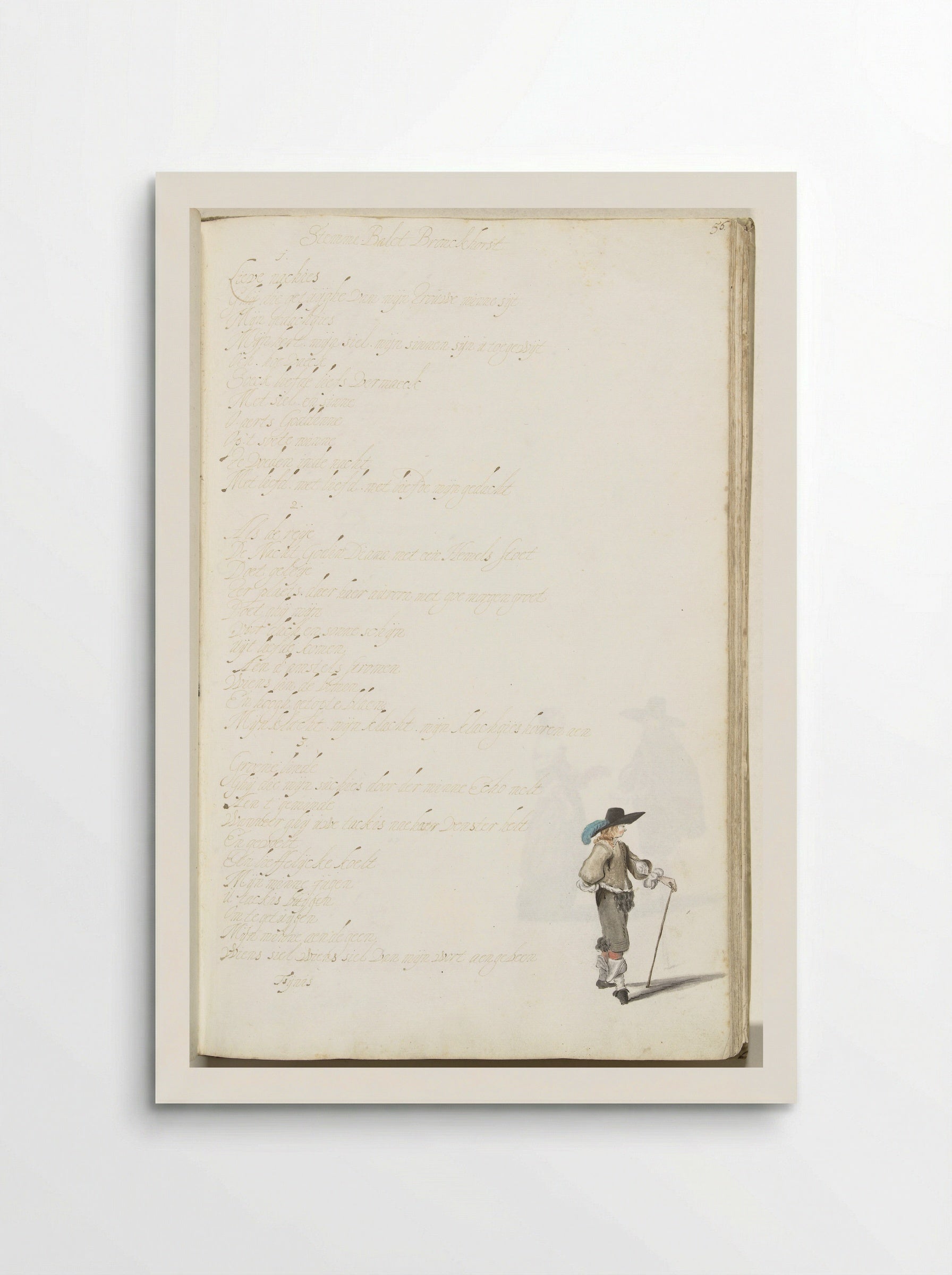 Staande heer (Standing Gentleman) - Gesina ter Borch - Poster