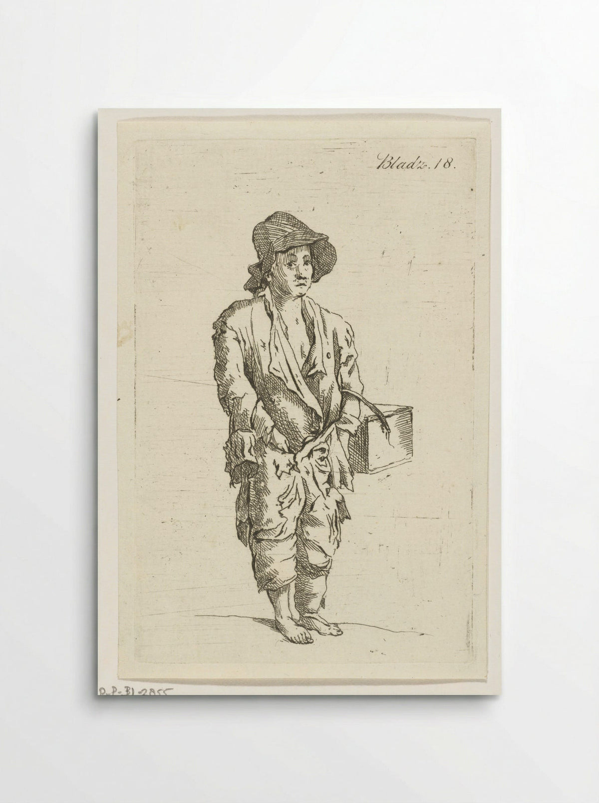 Staande jongen gekleed in lompen - Anthonie van den Bos - Poster