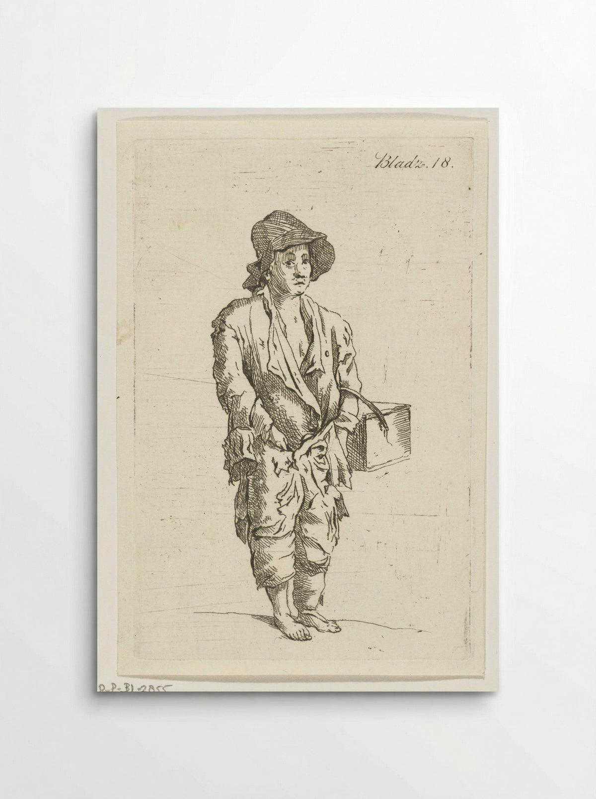 Staande jongen gekleed in lompen - Anthonie van den Bos - Poster