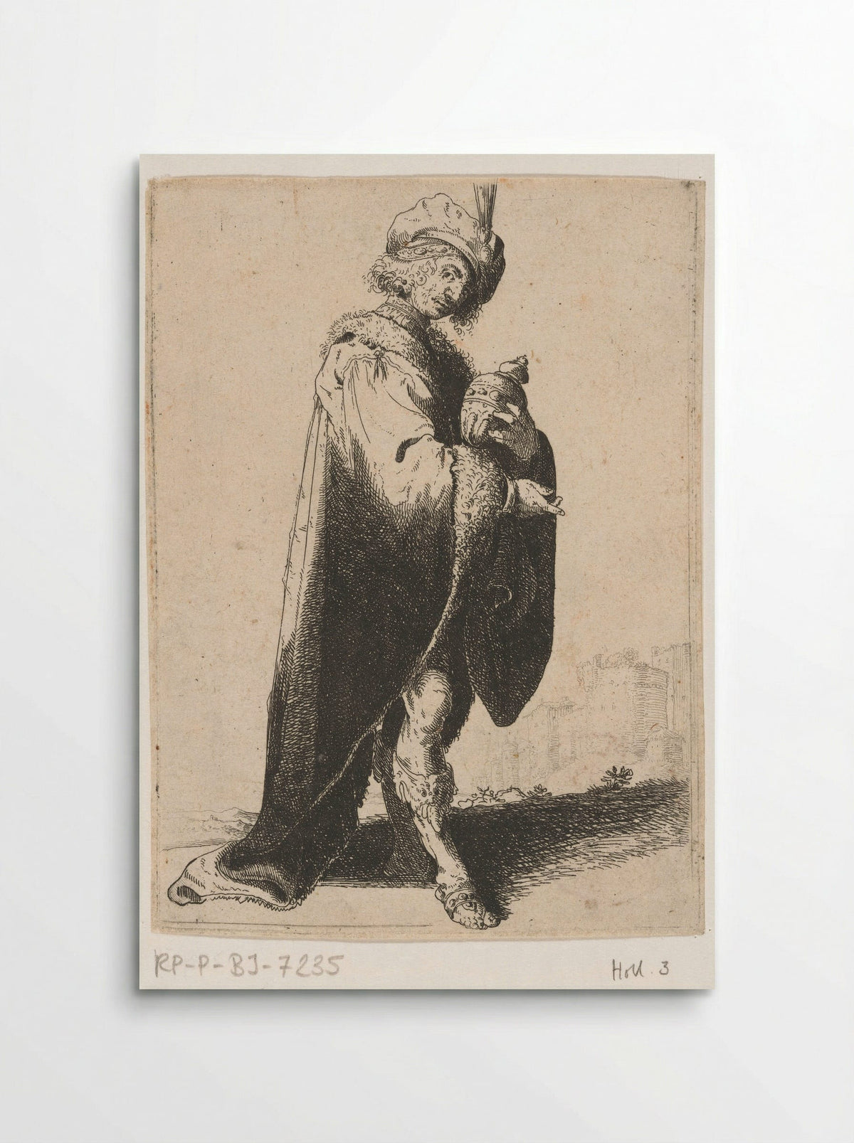 Staande koning met wierookvat - Jacob Duck - Poster