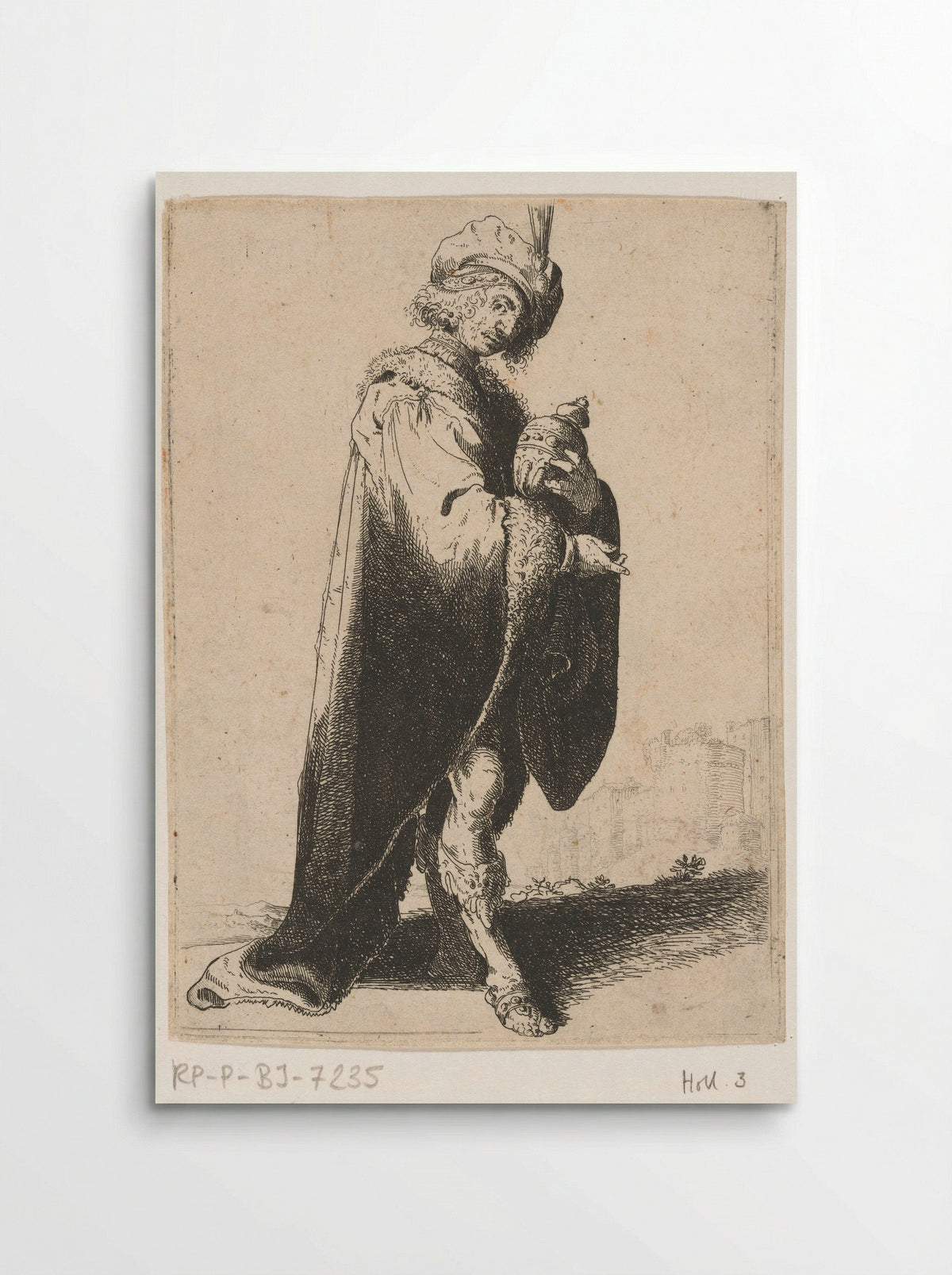 Staande koning met wierookvat - Jacob Duck - Poster