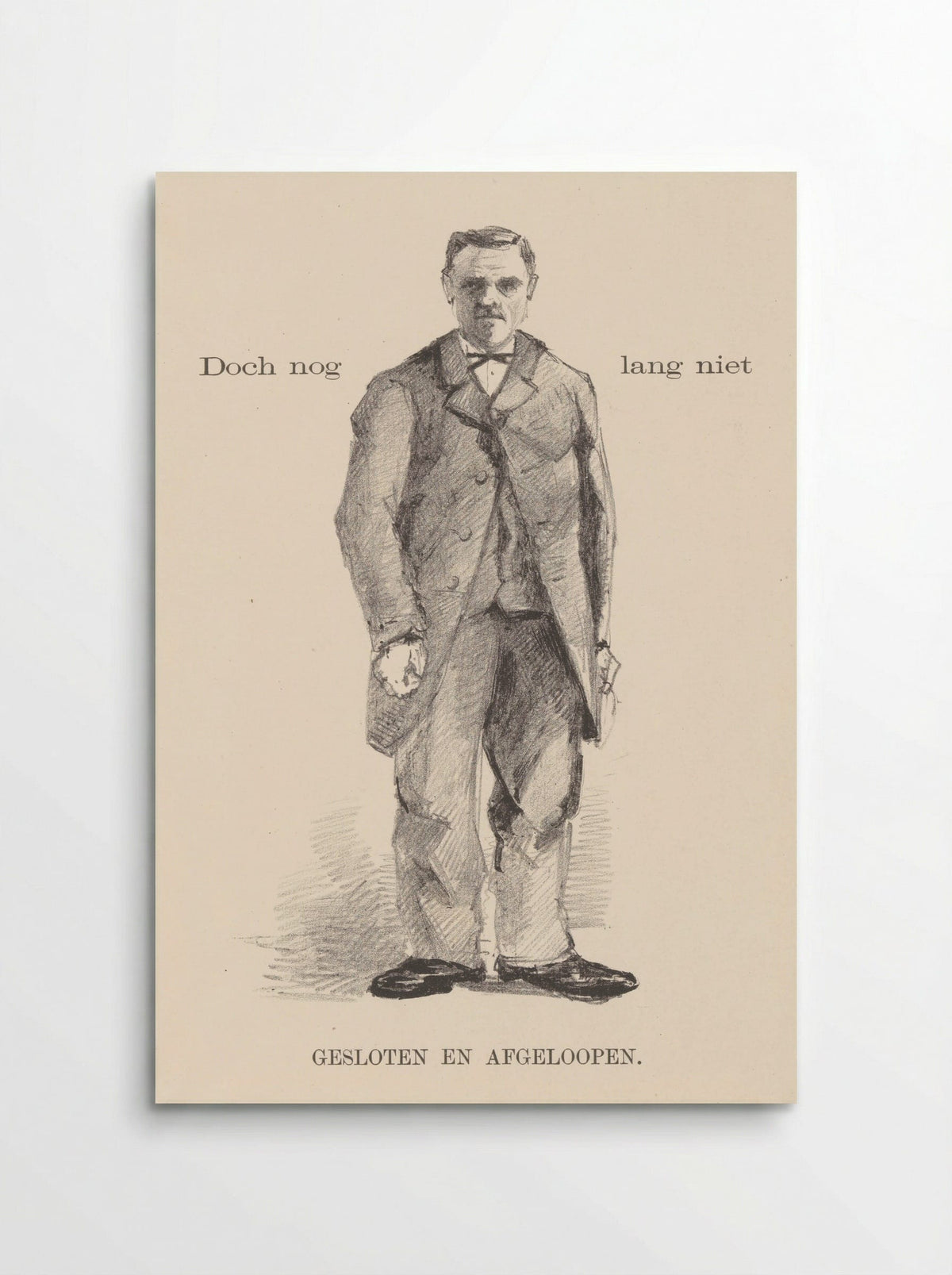 Staande man in overjas - Theo van Hoytema - Poster