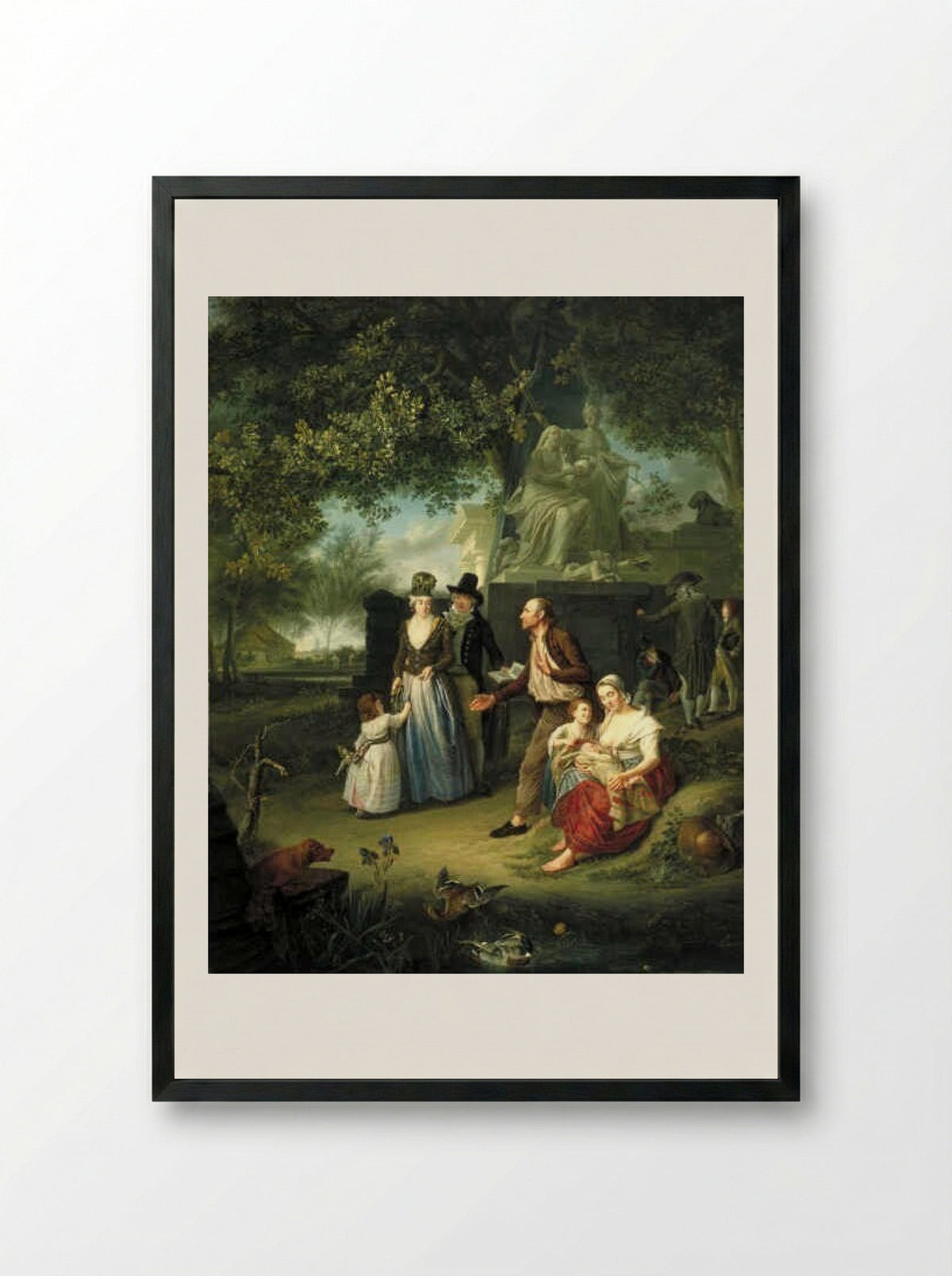 Staande man met uitgestoken hand - Nicolaes Muys - Framed Print Black