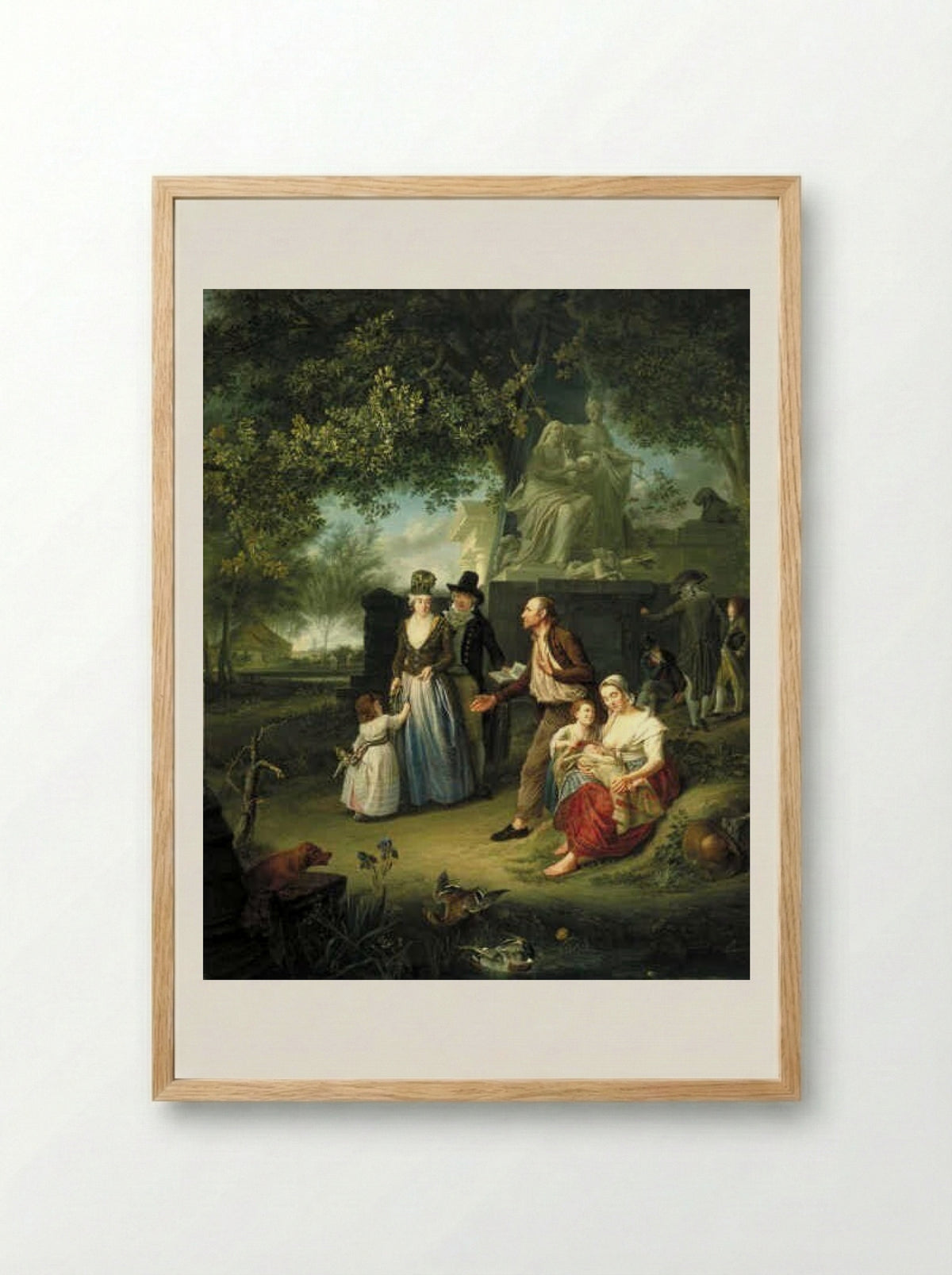 Staande man met uitgestoken hand - Nicolaes Muys - Framed Print Wood
