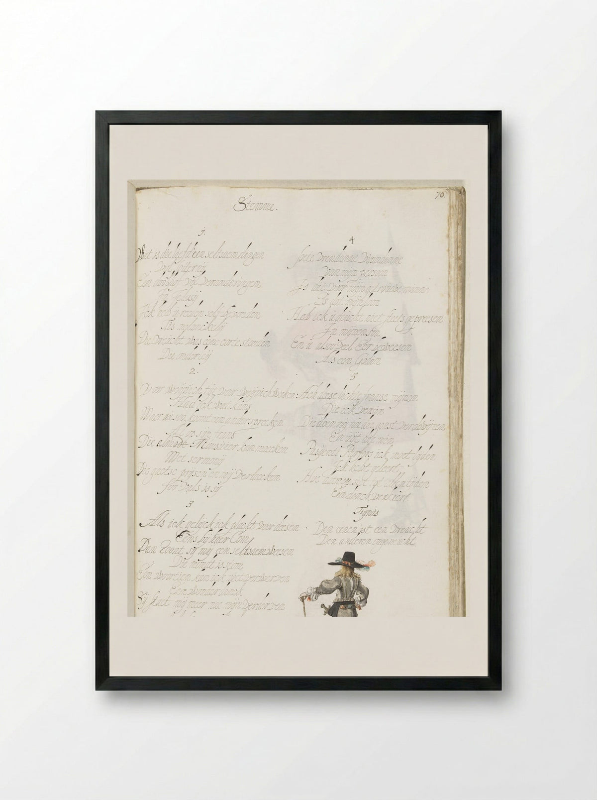 Staande officier, van achteren - Gesina ter Borch - Framed Print Black