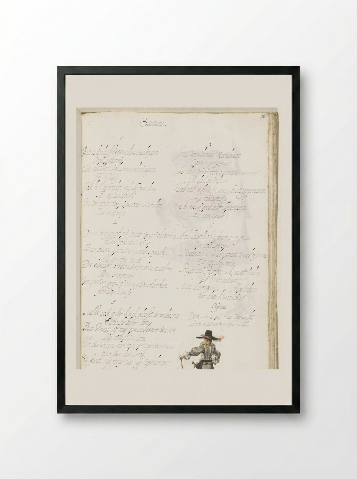 Staande officier, van achteren - Gesina ter Borch - Framed Print Black