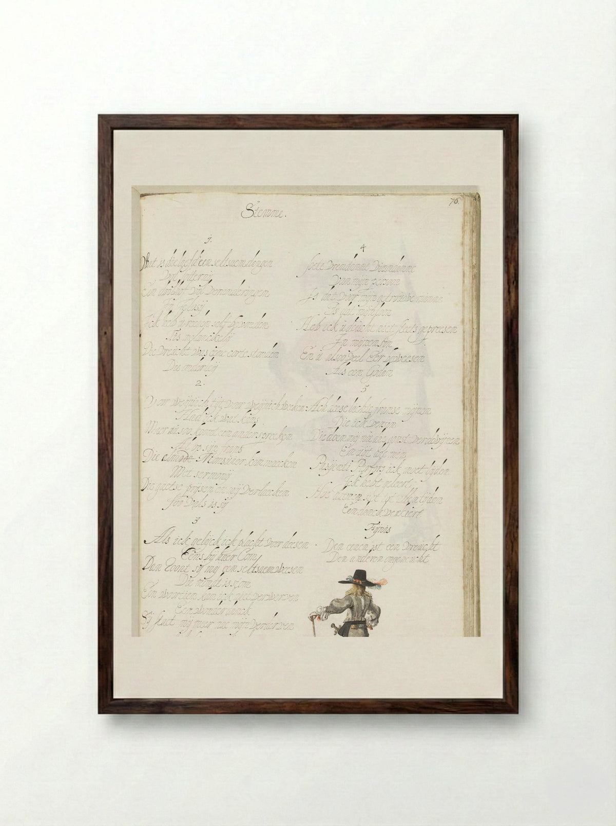 Staande officier, van achteren - Gesina ter Borch - Framed Print Dark Wood