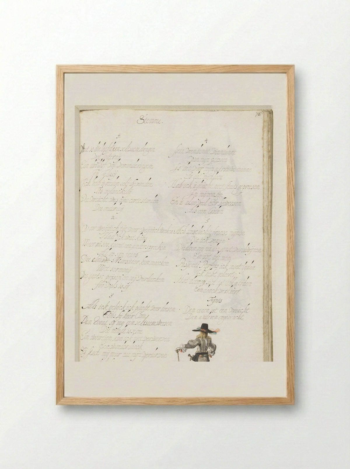 Staande officier, van achteren - Gesina ter Borch - Framed Print Wood