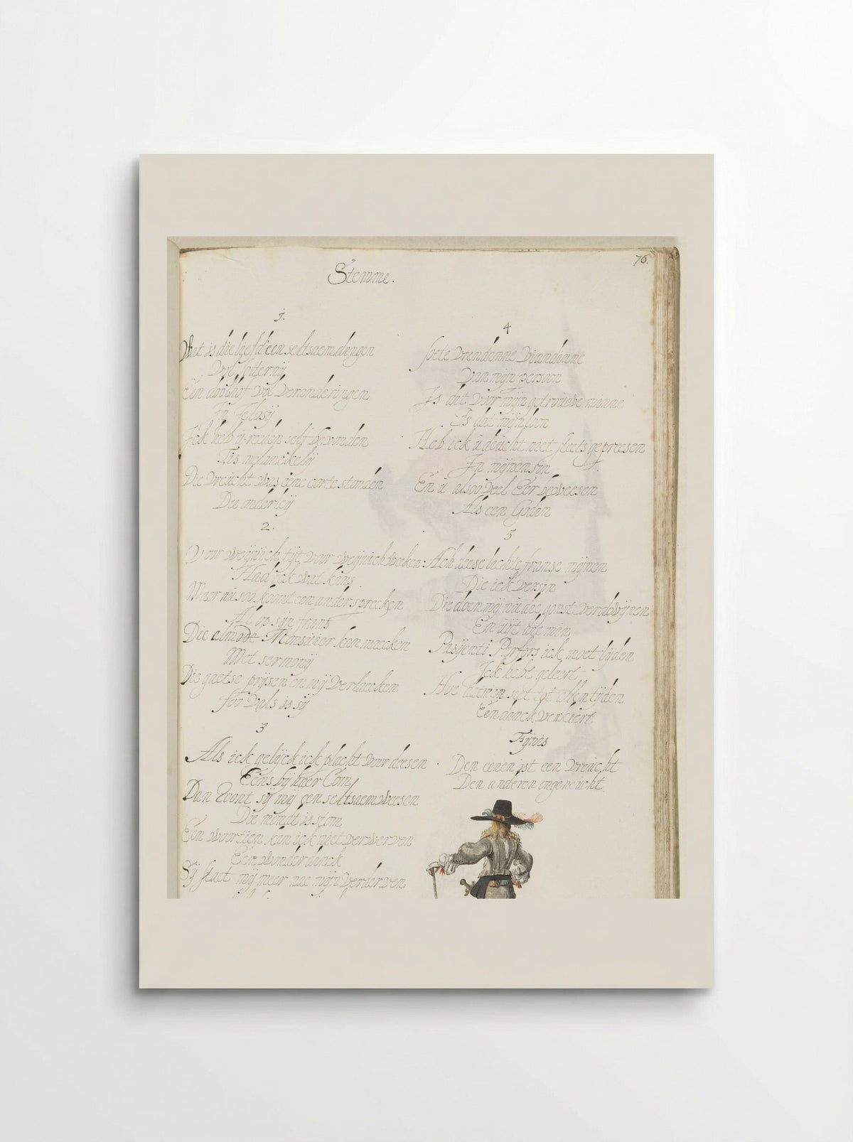 Staande officier, van achteren - Gesina ter Borch - Poster