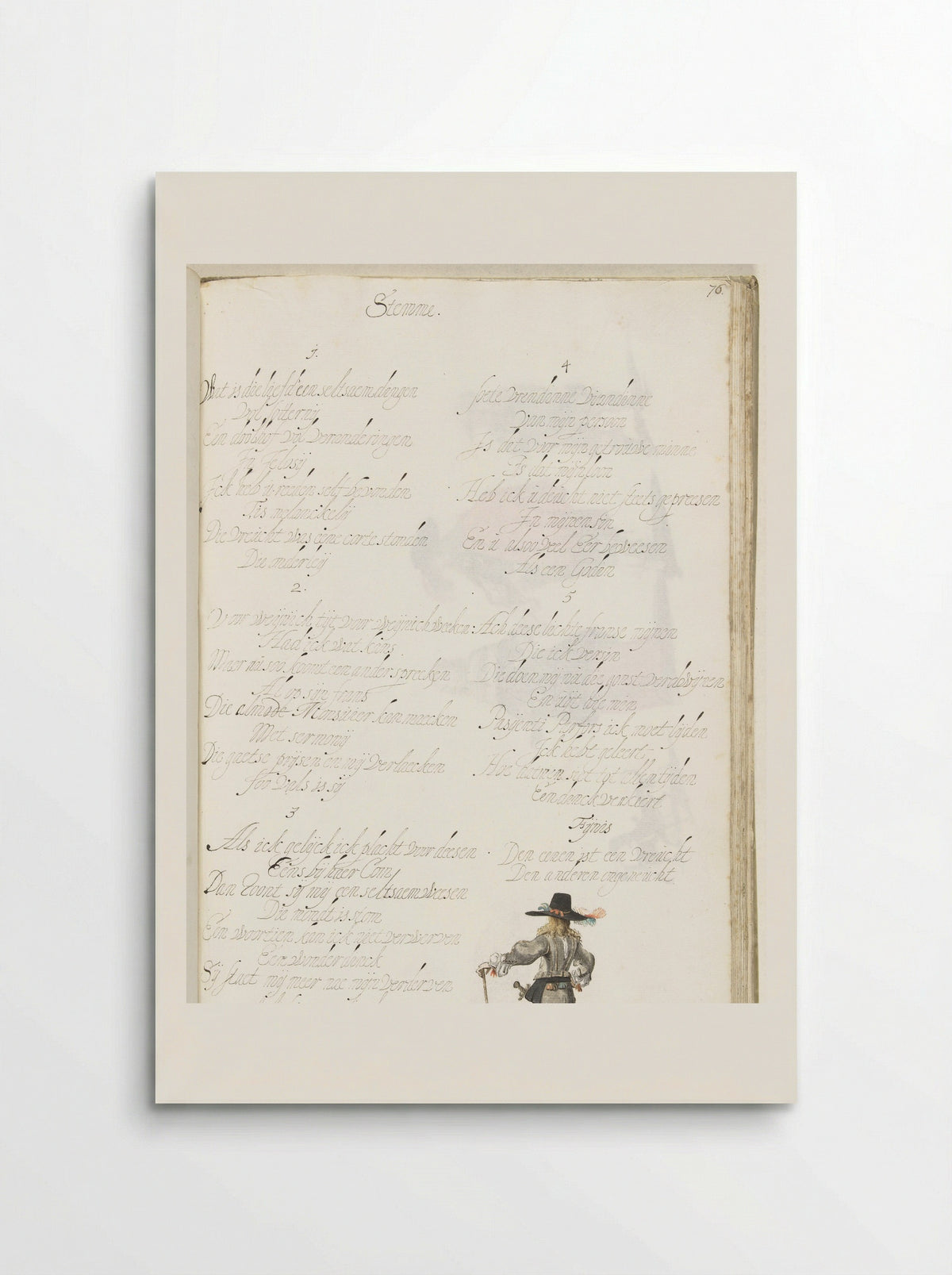Staande officier, van achteren - Gesina ter Borch - Poster