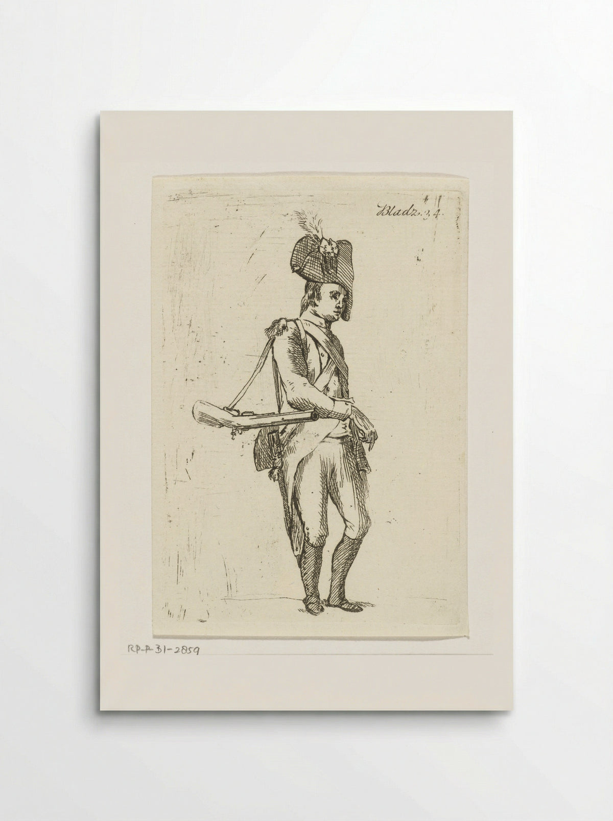 Staande soldaat met geweer - Anthonie van den Bos - Poster