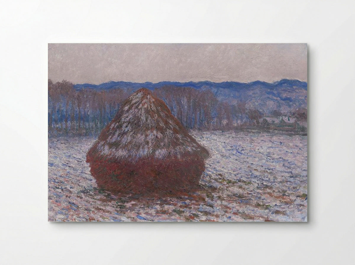 Stack of Wheat (Snow Effect, Overcast Day) - Claude Monet - Poster