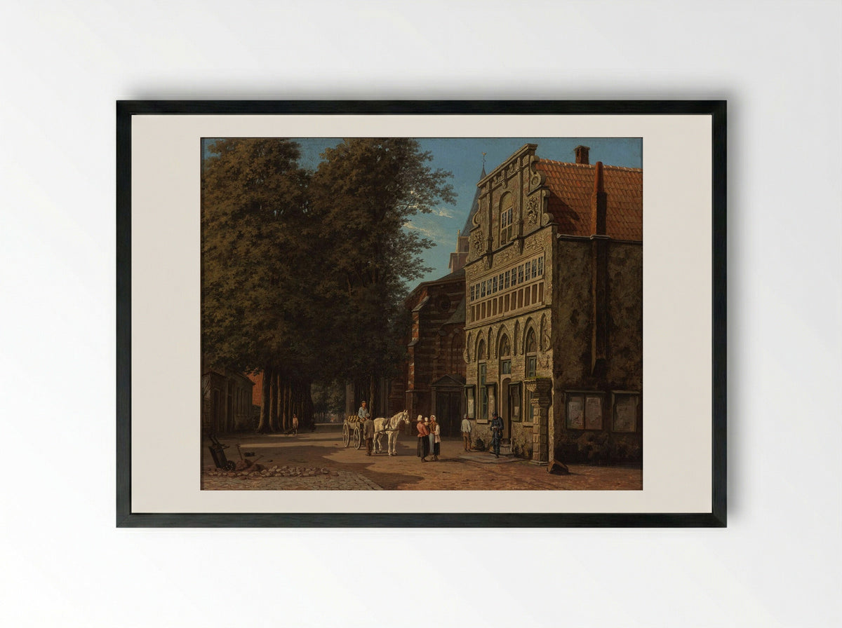Stadhuis van Veere - Willem de Haas Hemken - Framed Print Black