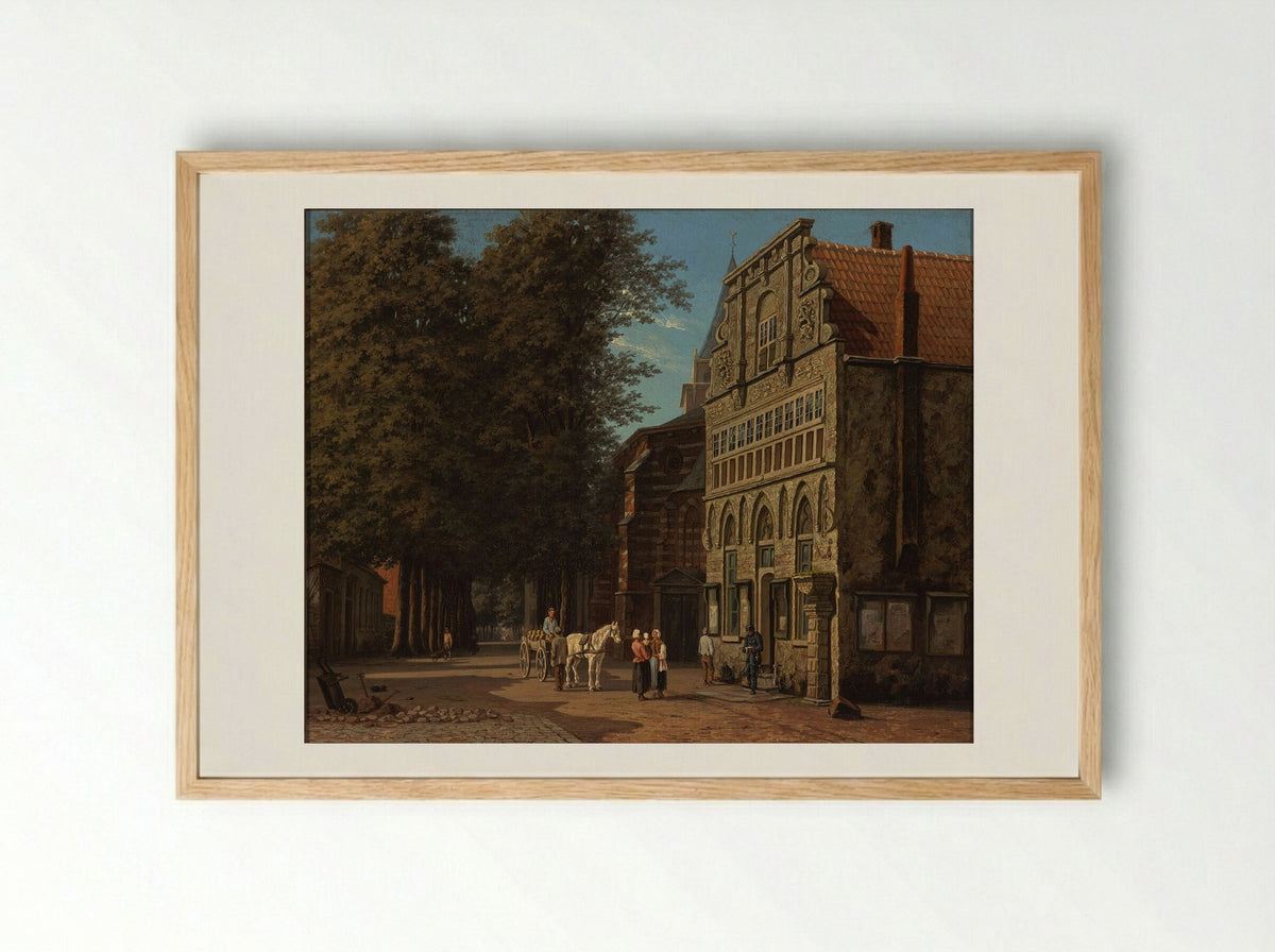 Stadhuis van Veere - Willem de Haas Hemken - Framed Print Wood