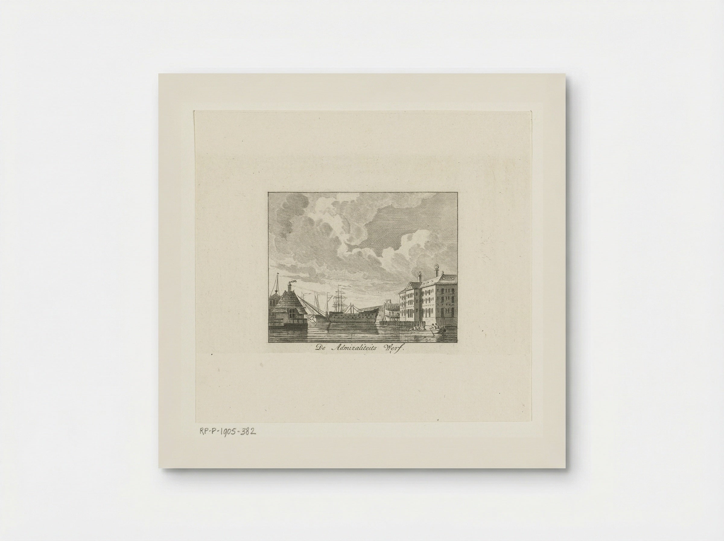 Stadsgezicht met Admiraliteitswerf te Amsterdam - Cornelis Brouwer - Poster