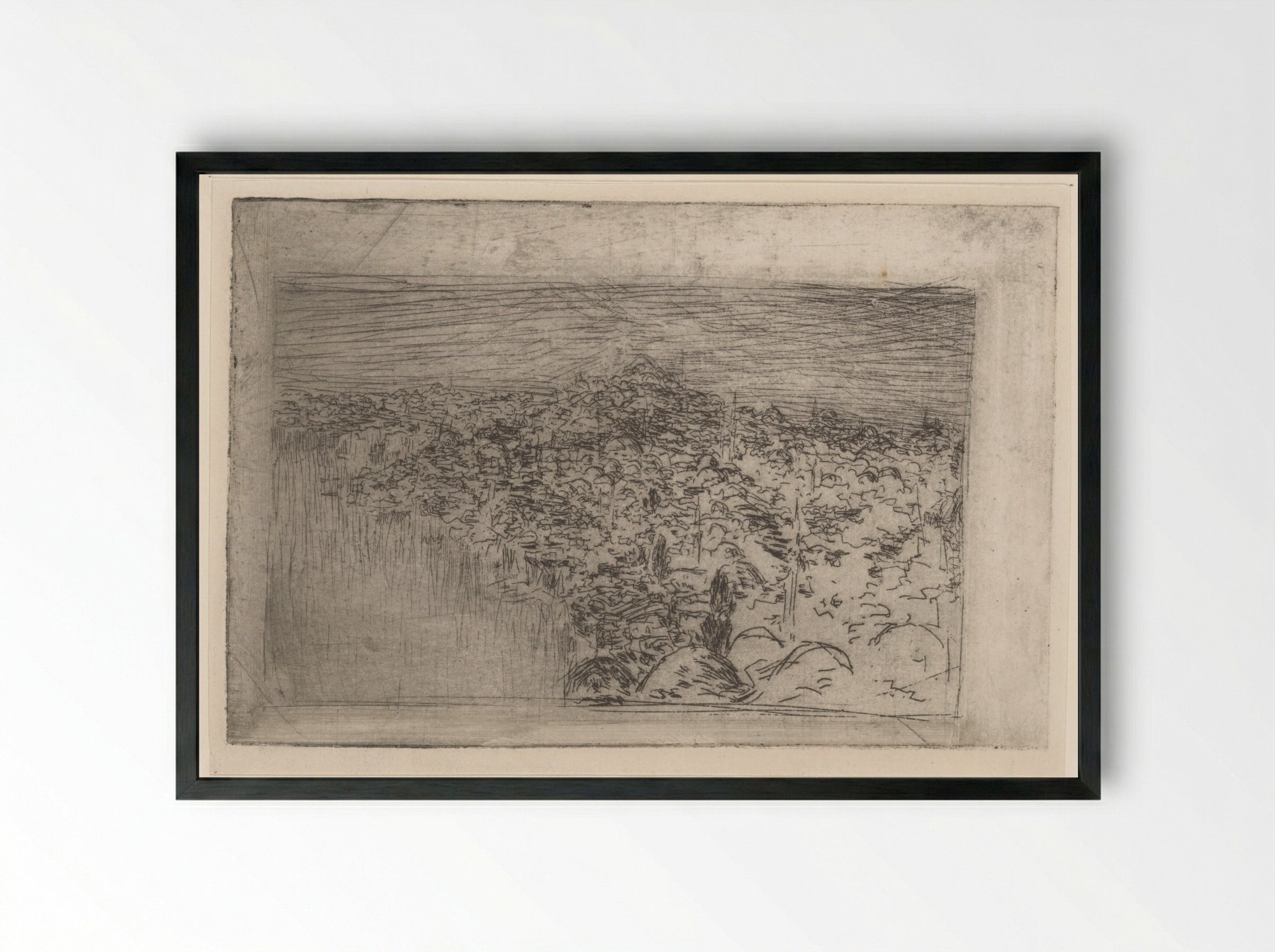 Stadsgezicht op Constantinopel - Marius Bauer - Framed Print Black