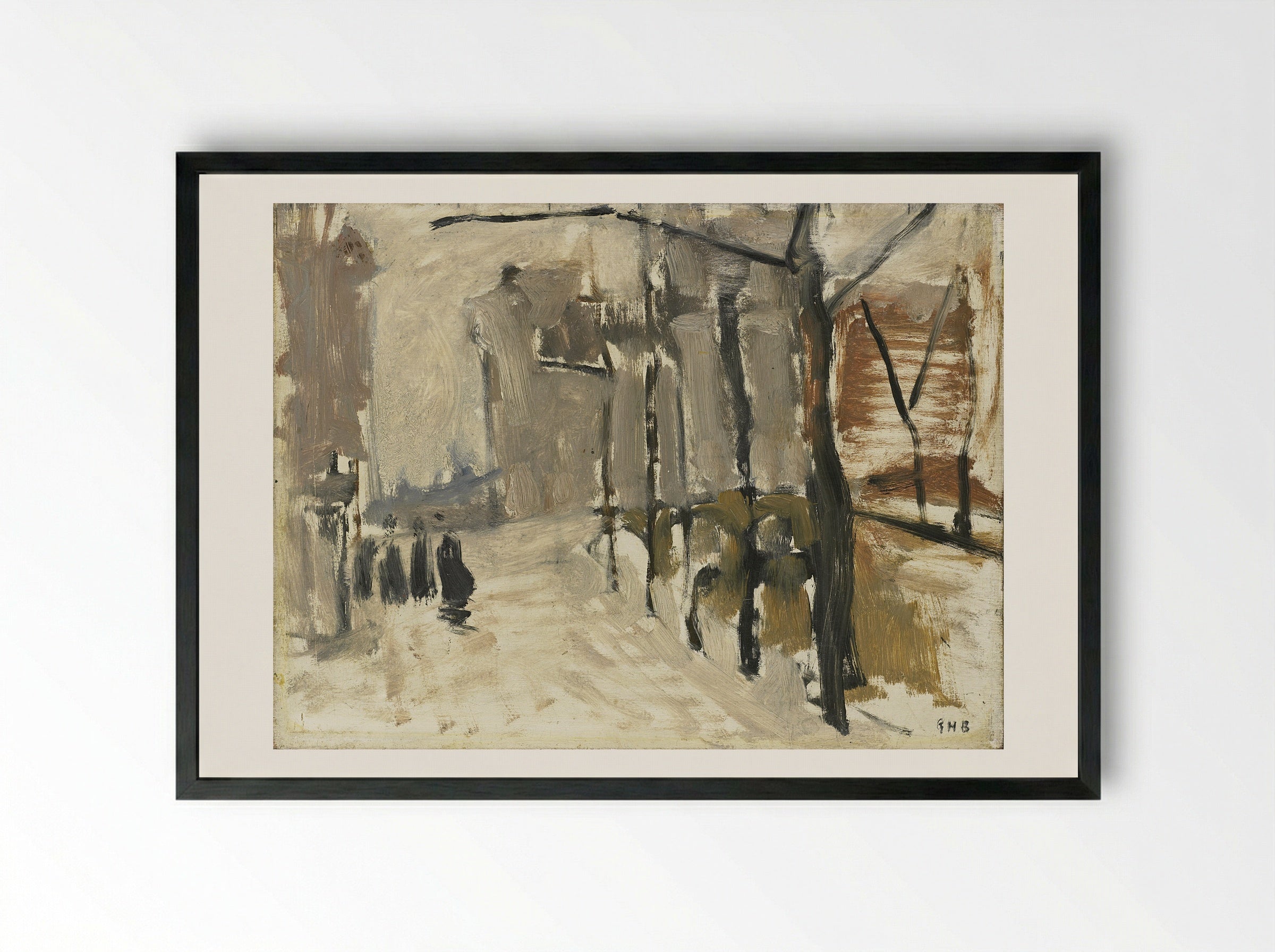Stadsgezicht - George Hendrik Breitner - Framed Print Black