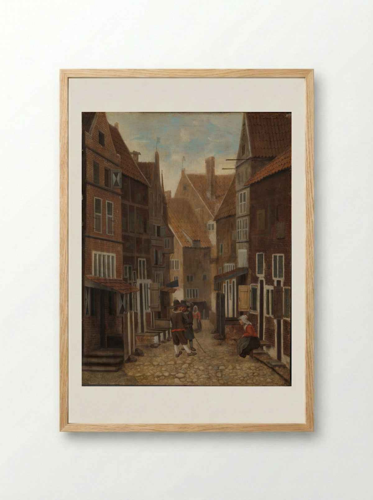 Stadsgezicht - Jacob Vrel - Framed Print Wood