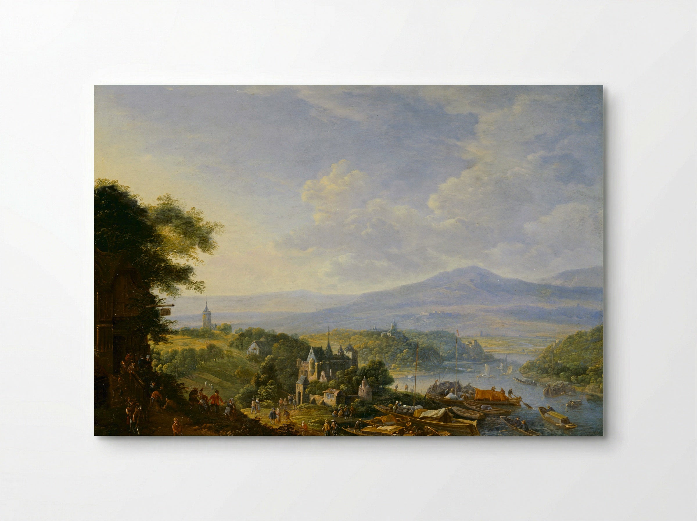 Stadshuizen boven een gracht - Jan Griffier (I) - Poster