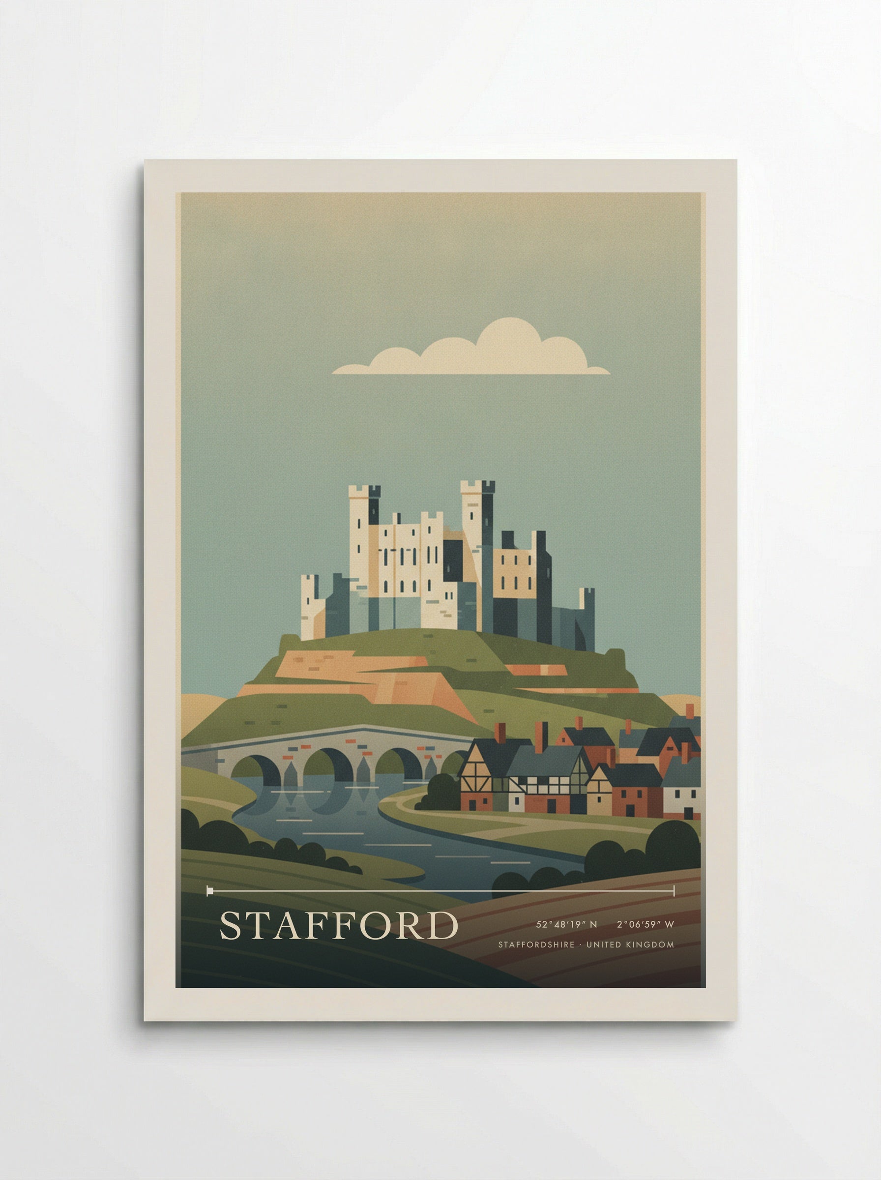Stafford Staffordshire United Kingdom Travel Poster - Poster