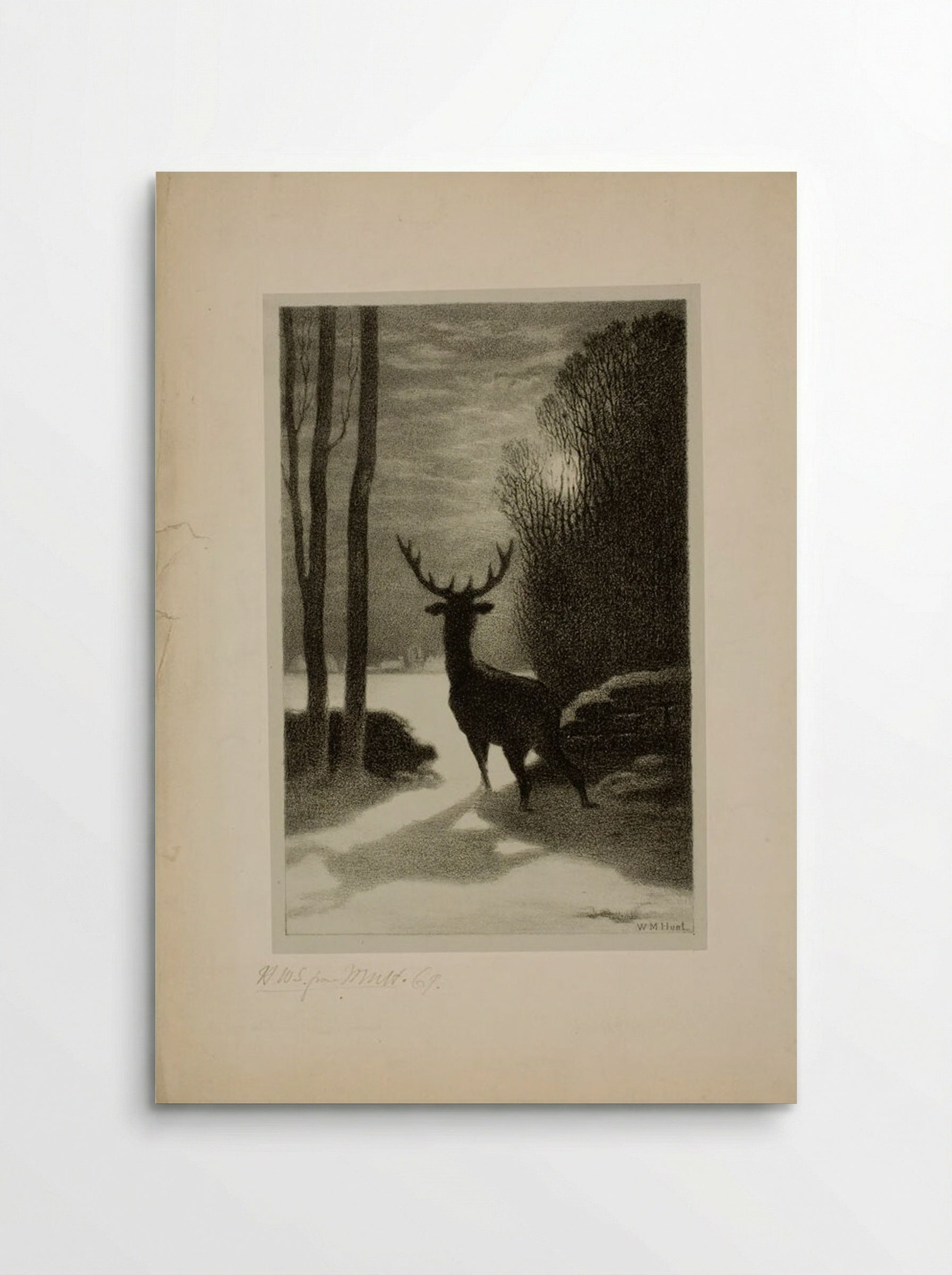 Stag in Winter - William Morris Hunt - Poster