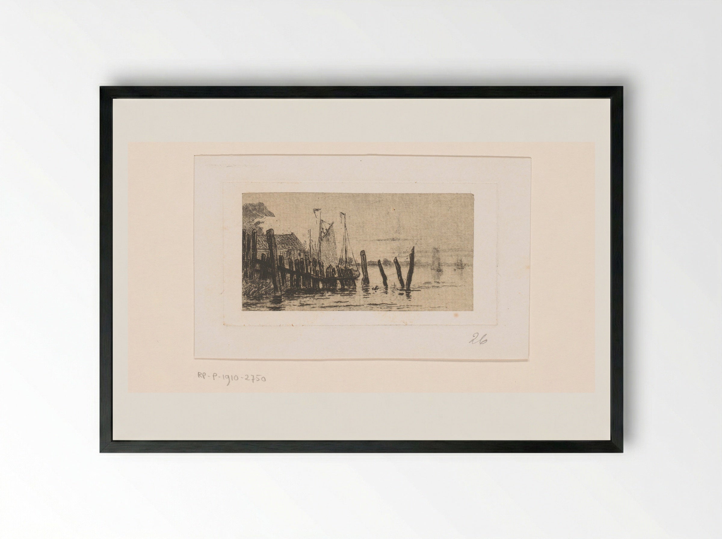 Staketsel bij Burcht aan de Schelde - Carel Nicolaas Storm van 's-Gravesande - Framed Print Black