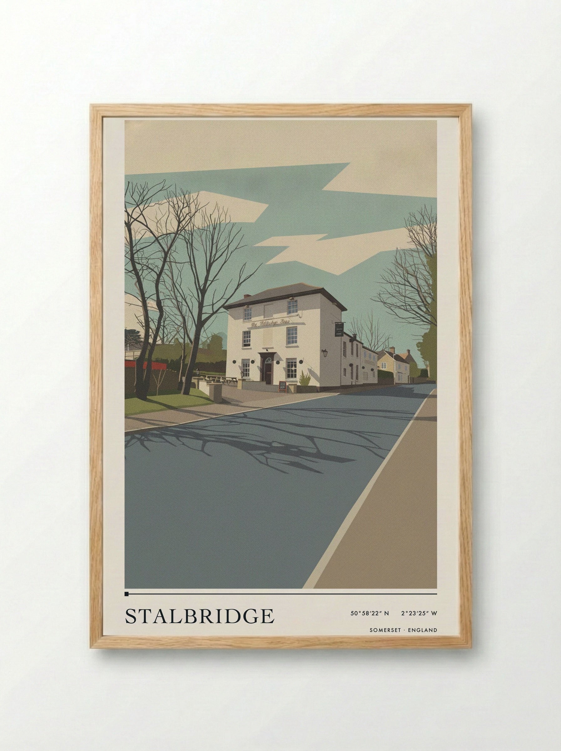 Stalbridge Somerset England Travel Poster - Framed Print Wood