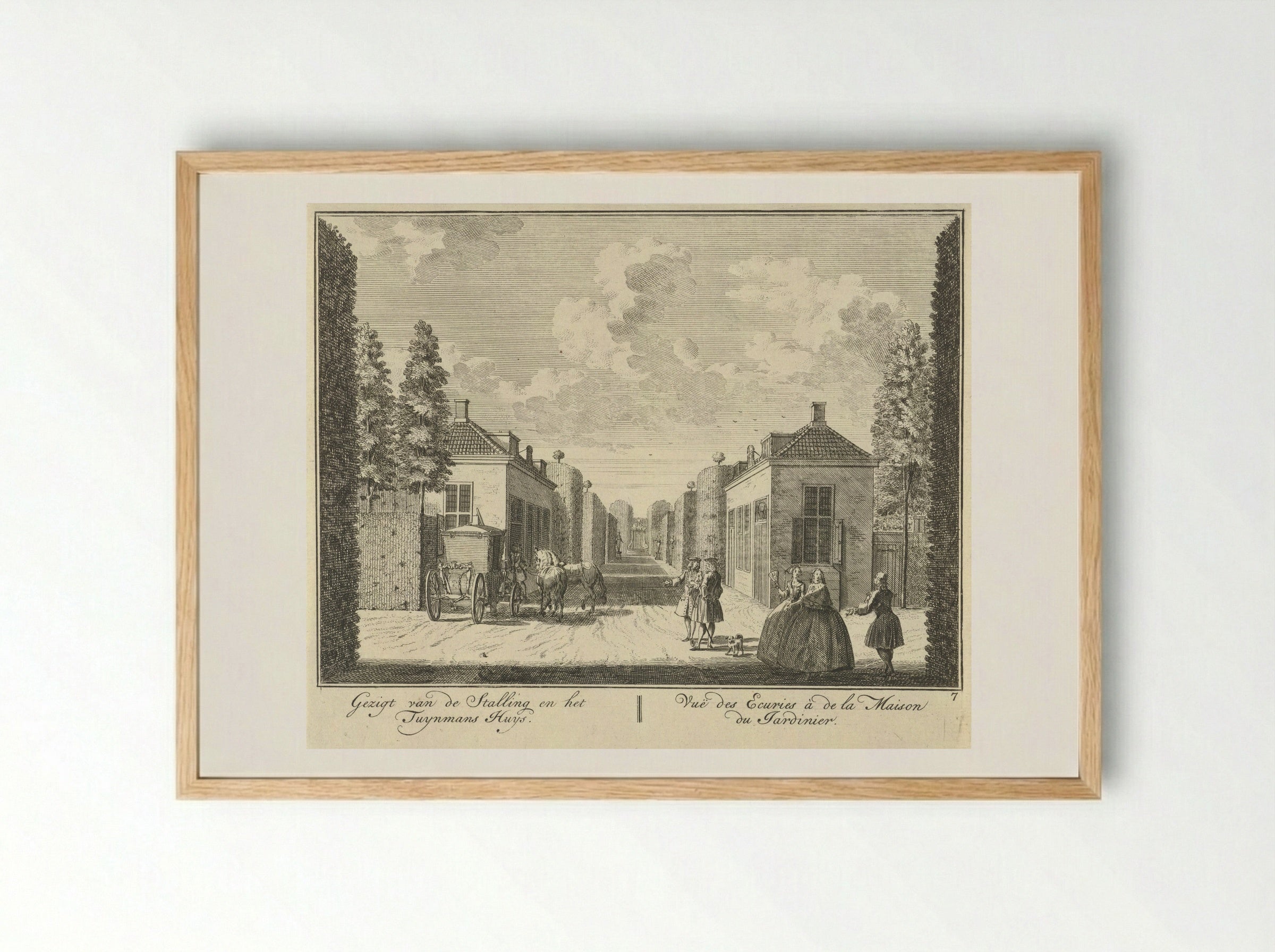 Stallen op het landgoed van Huis ter Meer te Maarssen - Hendrik de Leth - Framed Print Wood