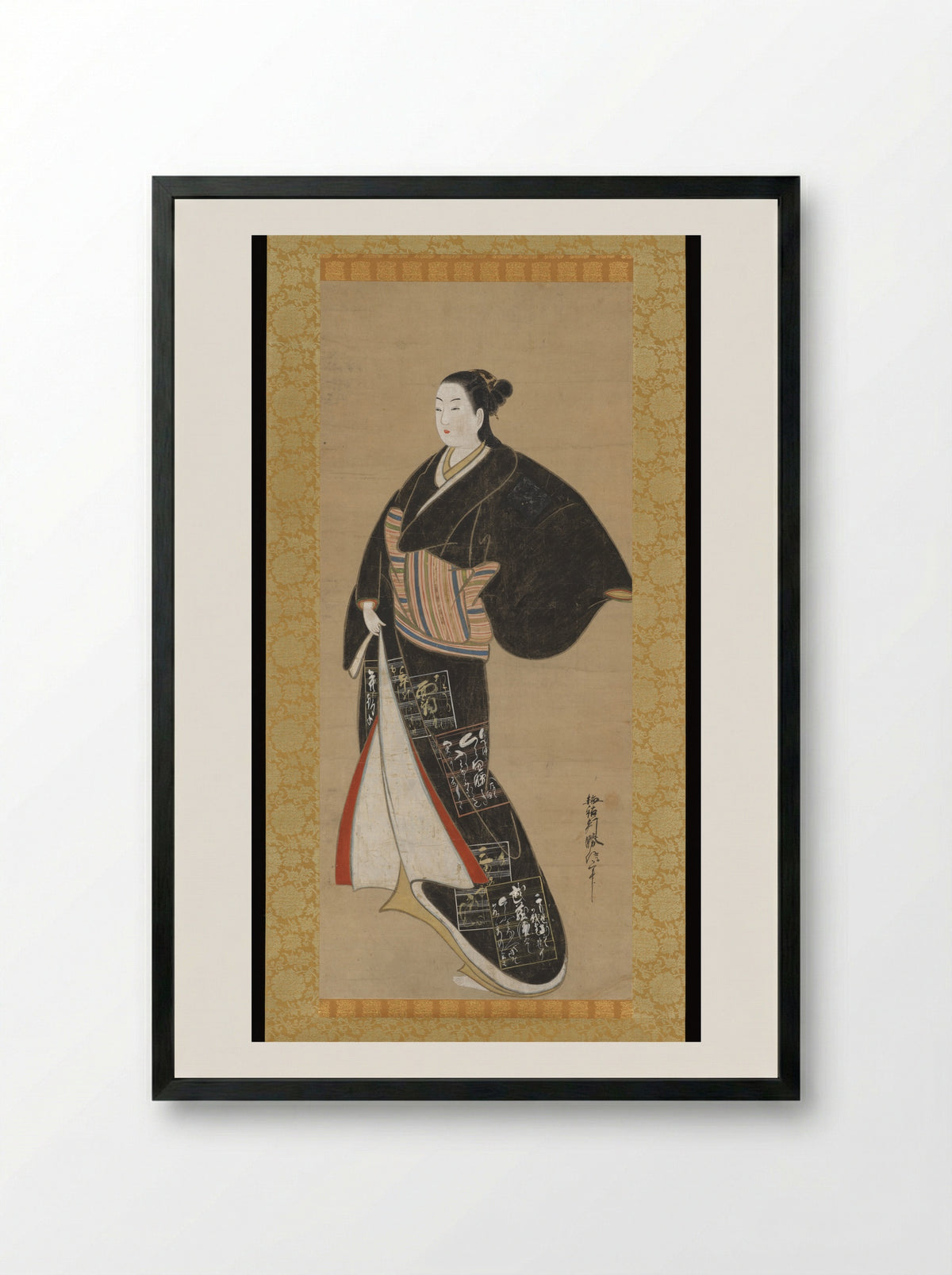 Standing Beauty - Kondo Katsunobu - Framed Print Black