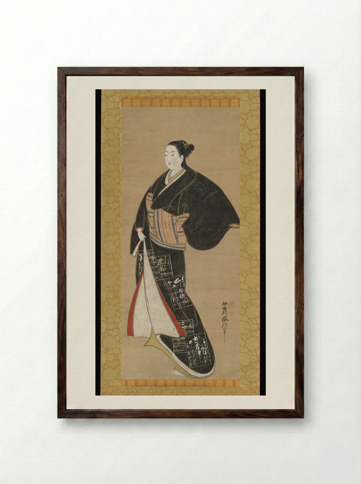 Standing Beauty - Kondo Katsunobu - Framed Print Dark Wood