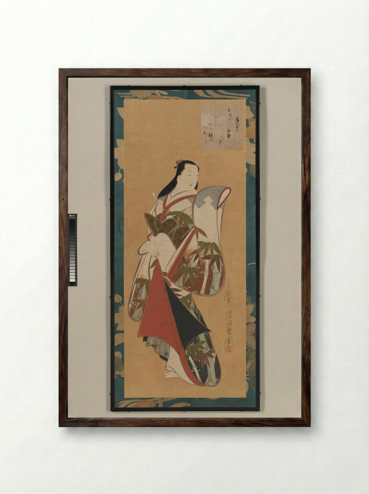 Standing Courtesan - Kaigetsudō Ando - Framed Print Dark Wood