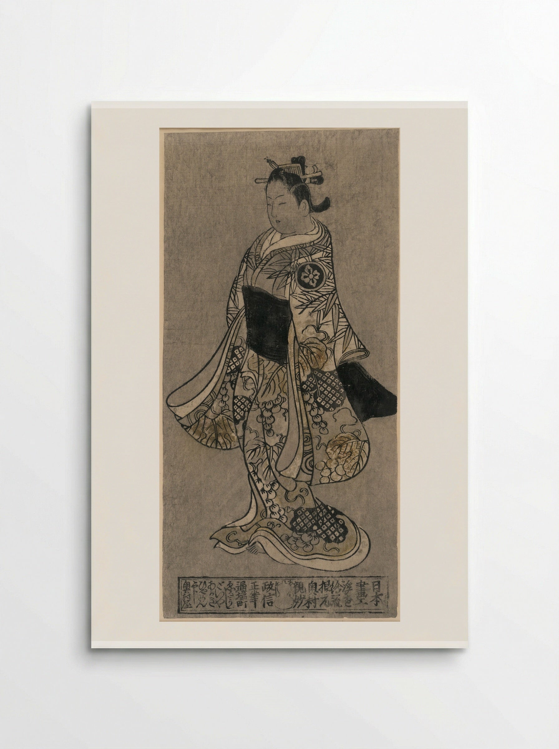 Standing Figure of a Woman - Okumura Masanobu - Poster