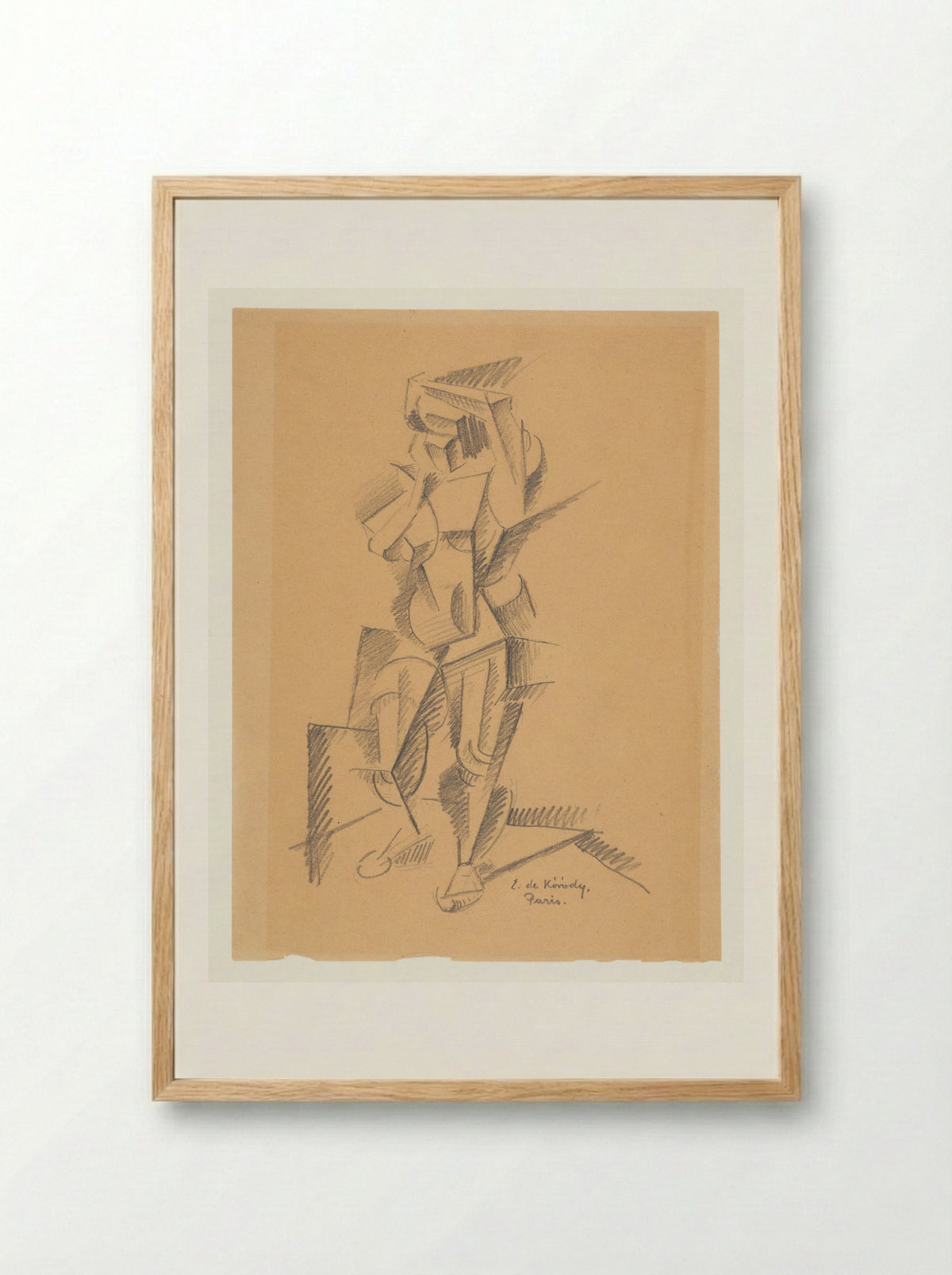 Standing Figure - Elemér de Kóródy - Framed Print Wood