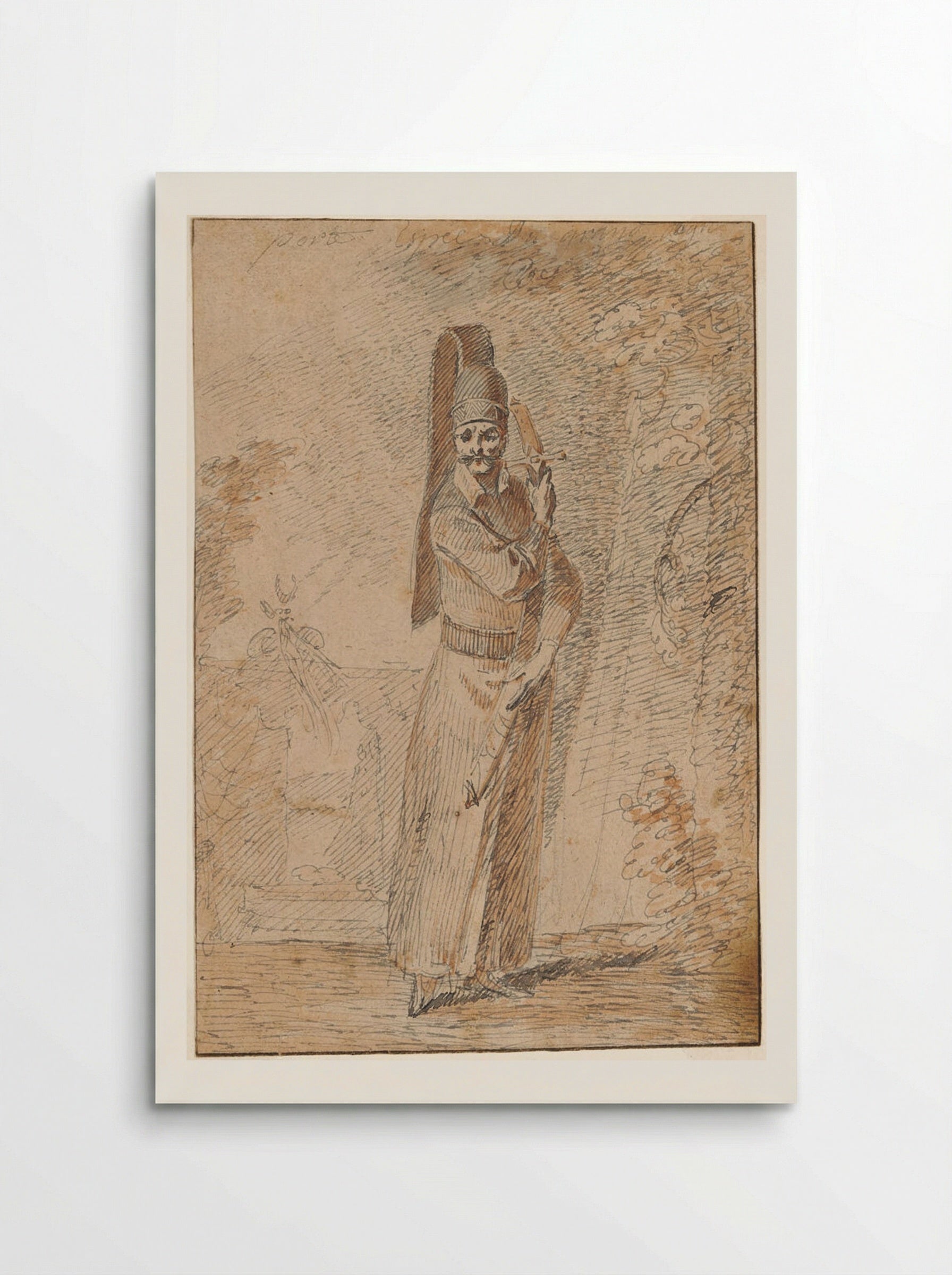 Standing Man Dressed in the Costume of a Turkish Dignitary - Claude Gillot - Poster