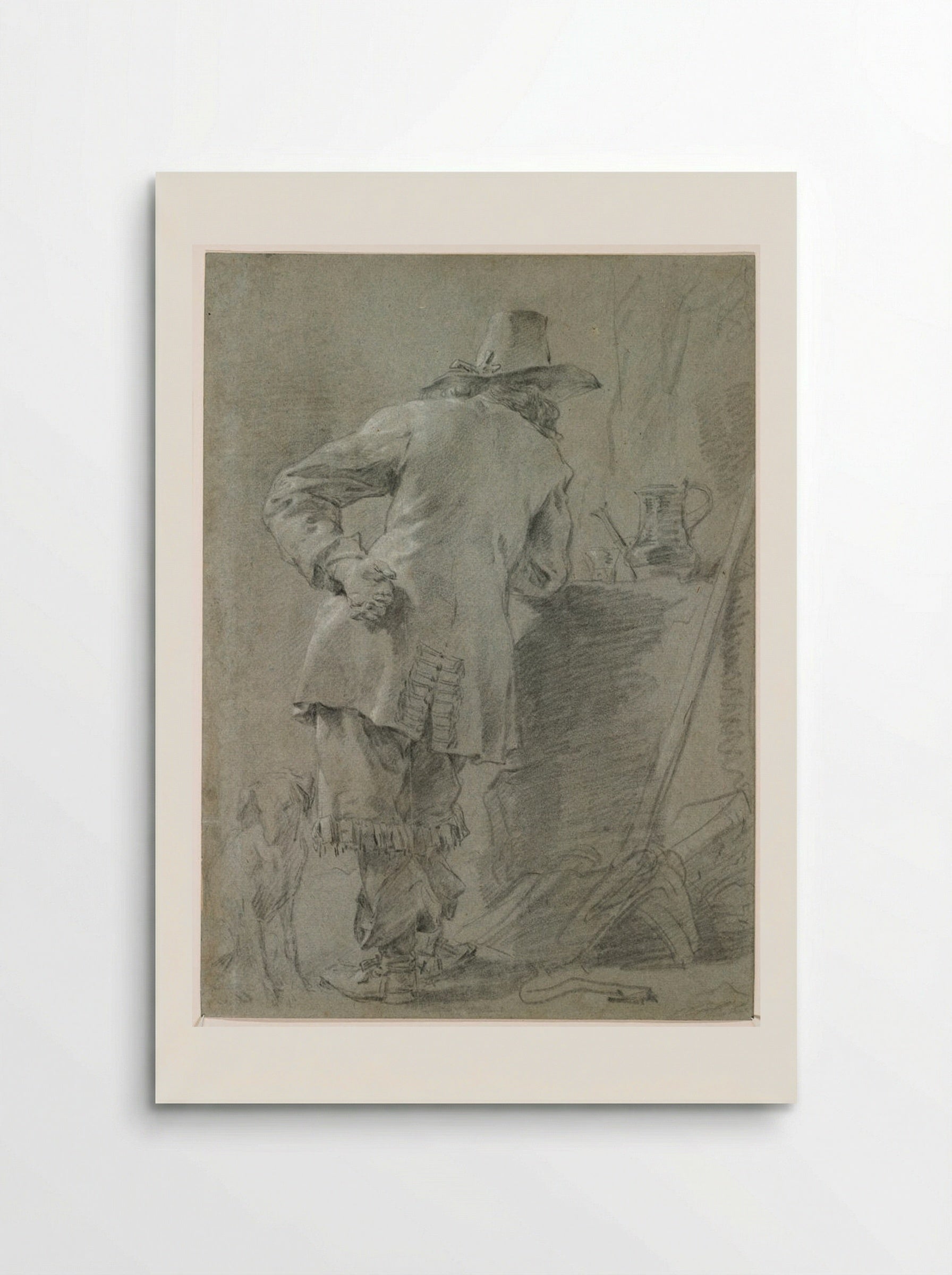 Standing Man Seen from Behind - Nicolaes Berchem - Poster