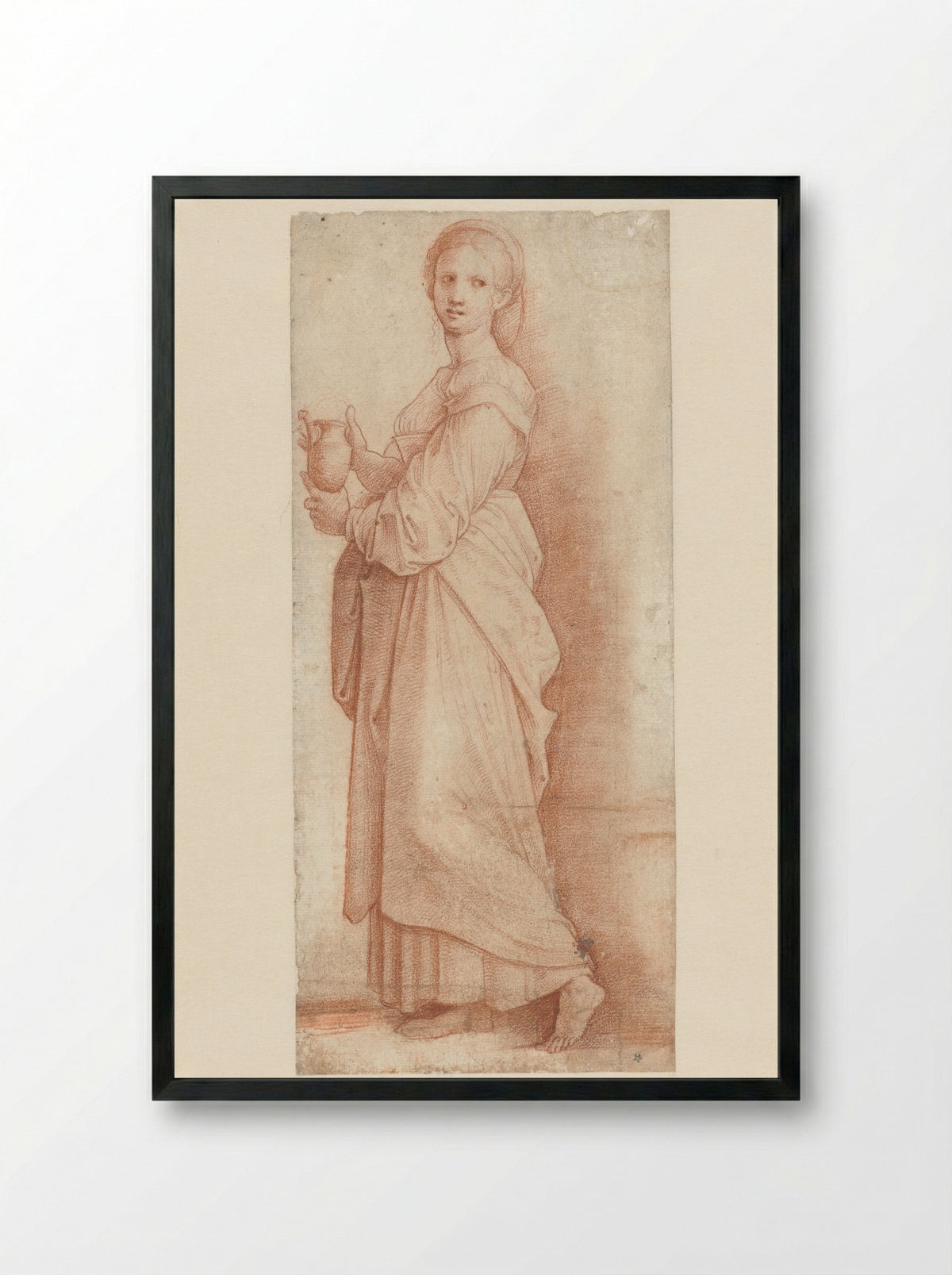 Standing Mary Magdalene - Garofalo - Framed Print Black