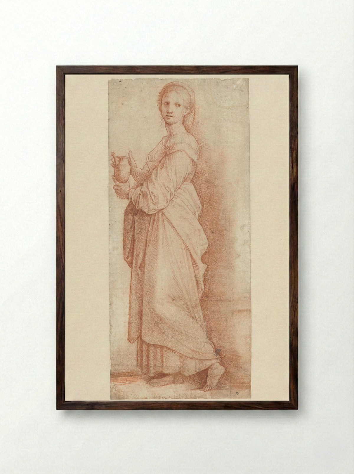 Standing Mary Magdalene - Garofalo - Framed Print Dark Wood