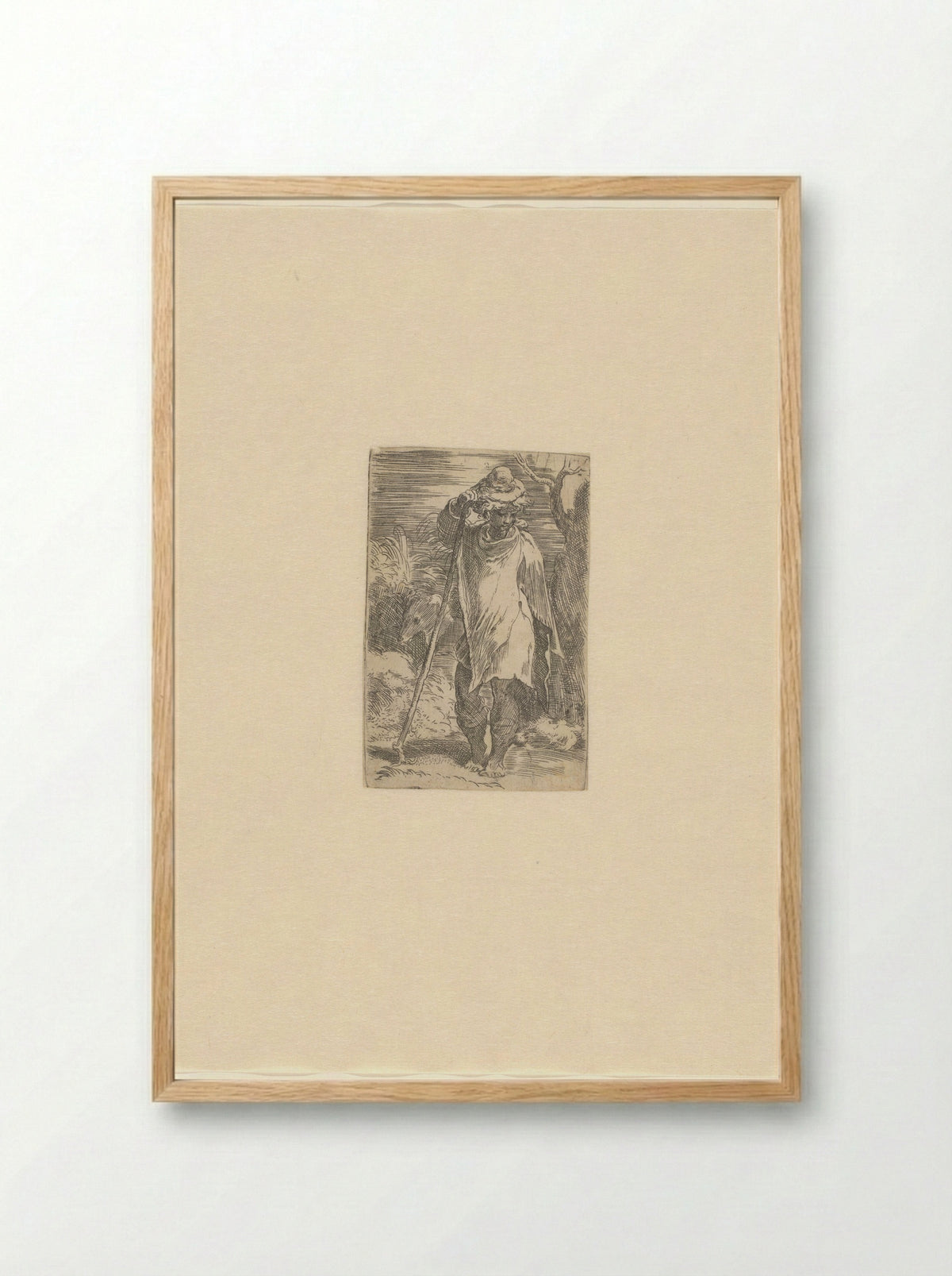 Standing Shepherd - Parmigianino - Framed Print Wood