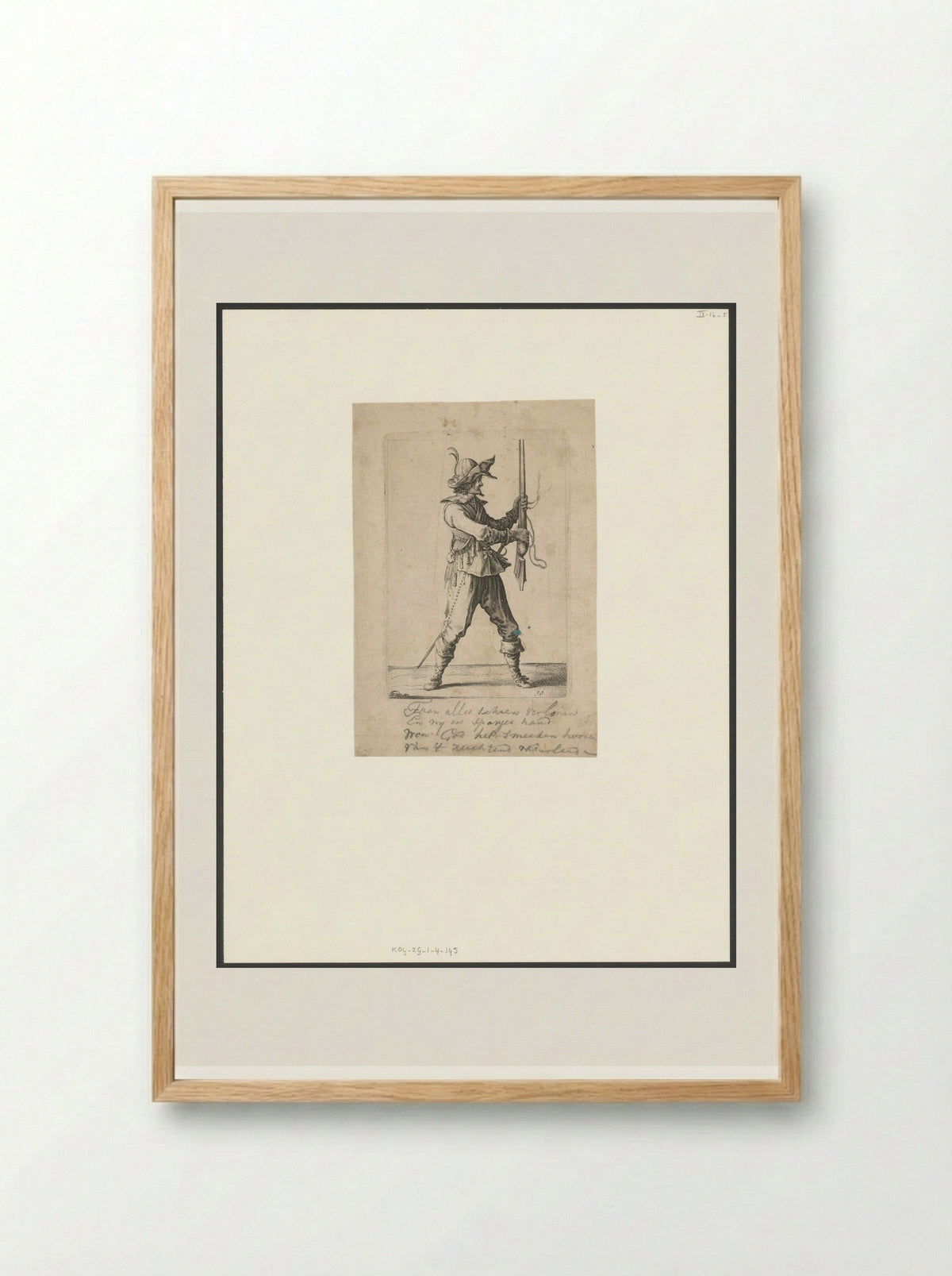 Standing Soldier with Musket - Salomon Savery - Framed Print Wood