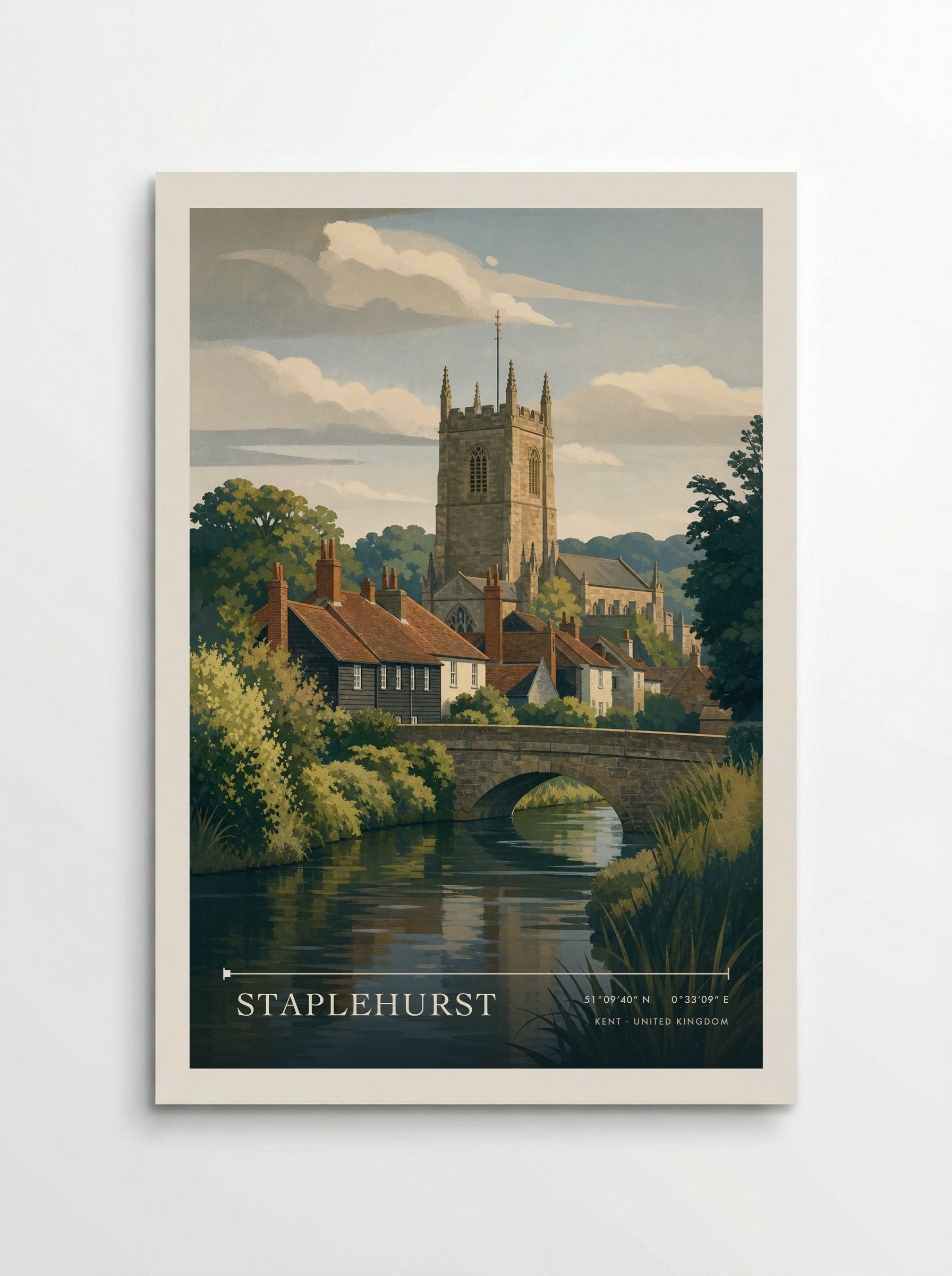 Staplehurst Kent United Kingdom Travel Poster - Poster
