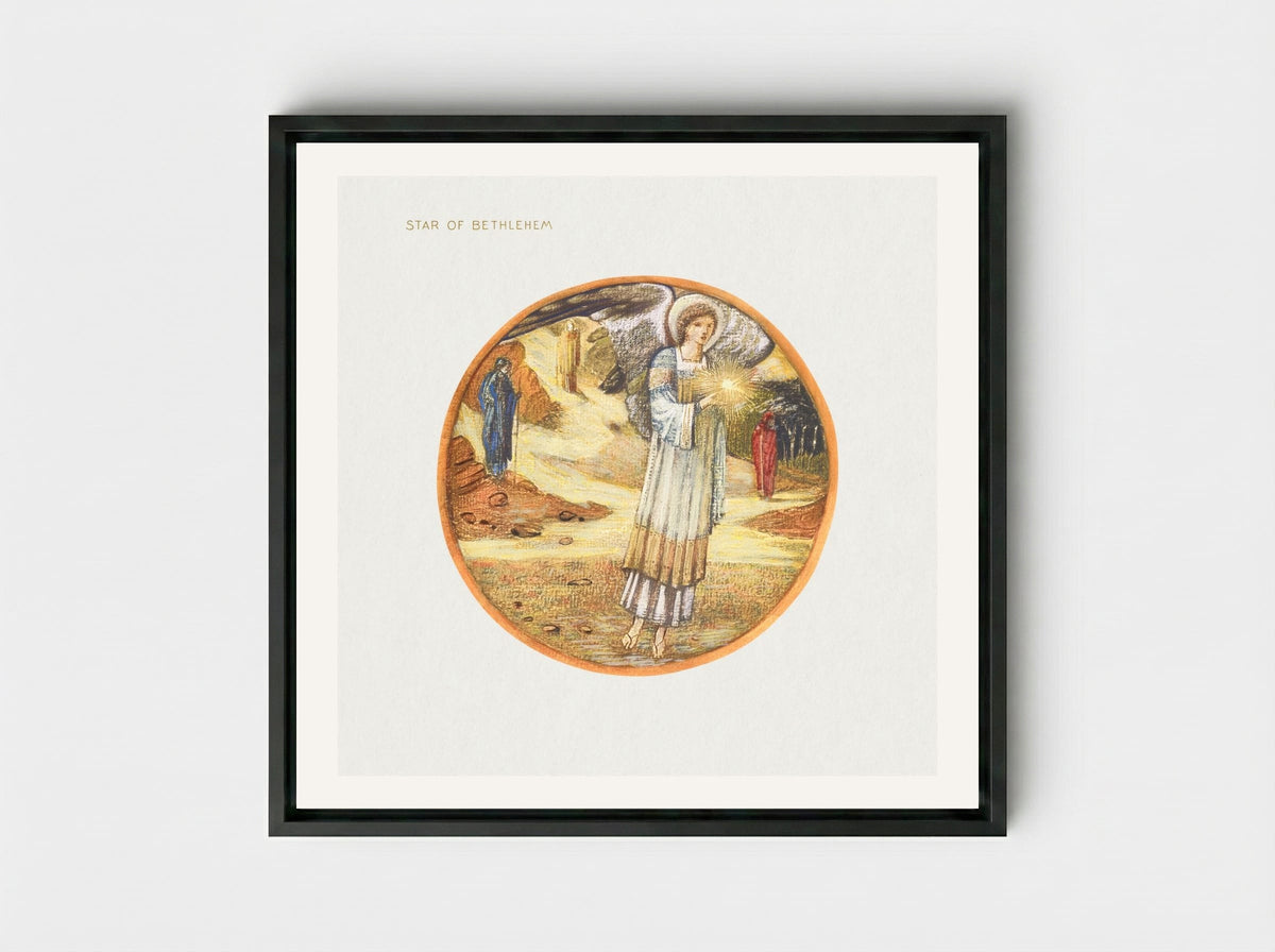 Star of Bethlehem - Edward Burne-Jones - Framed Canvas Black