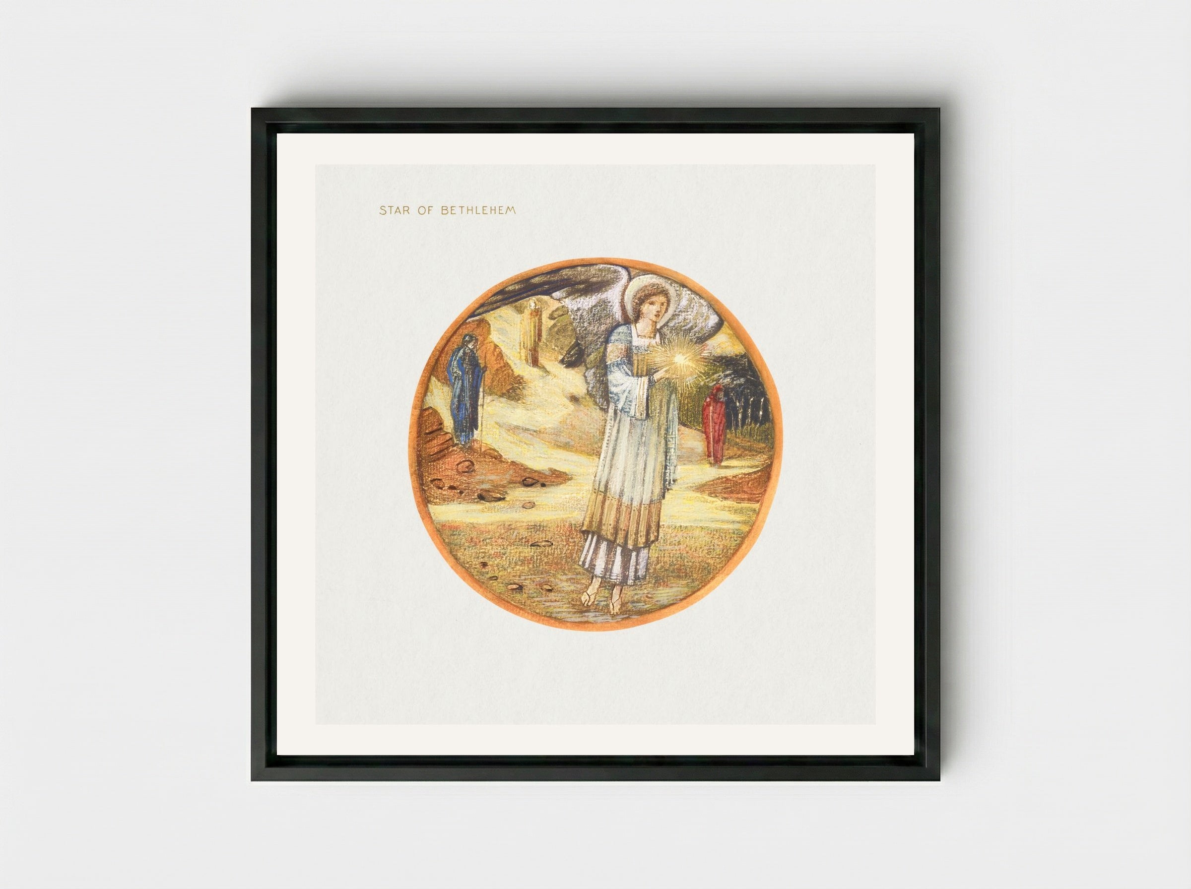 Star of Bethlehem - Edward Burne-Jones - Framed Canvas Black