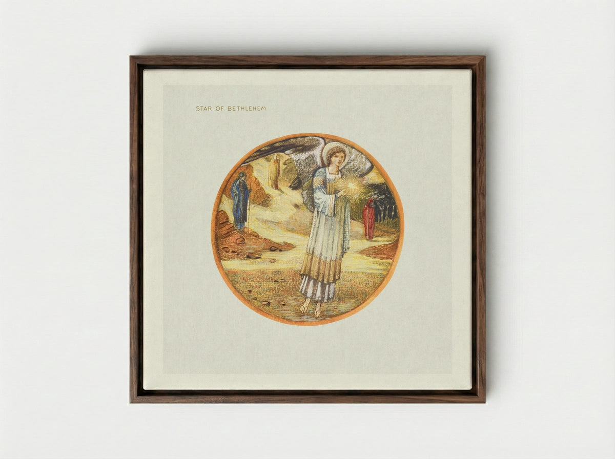 Star of Bethlehem - Edward Burne-Jones - Framed Canvas Dark Wood