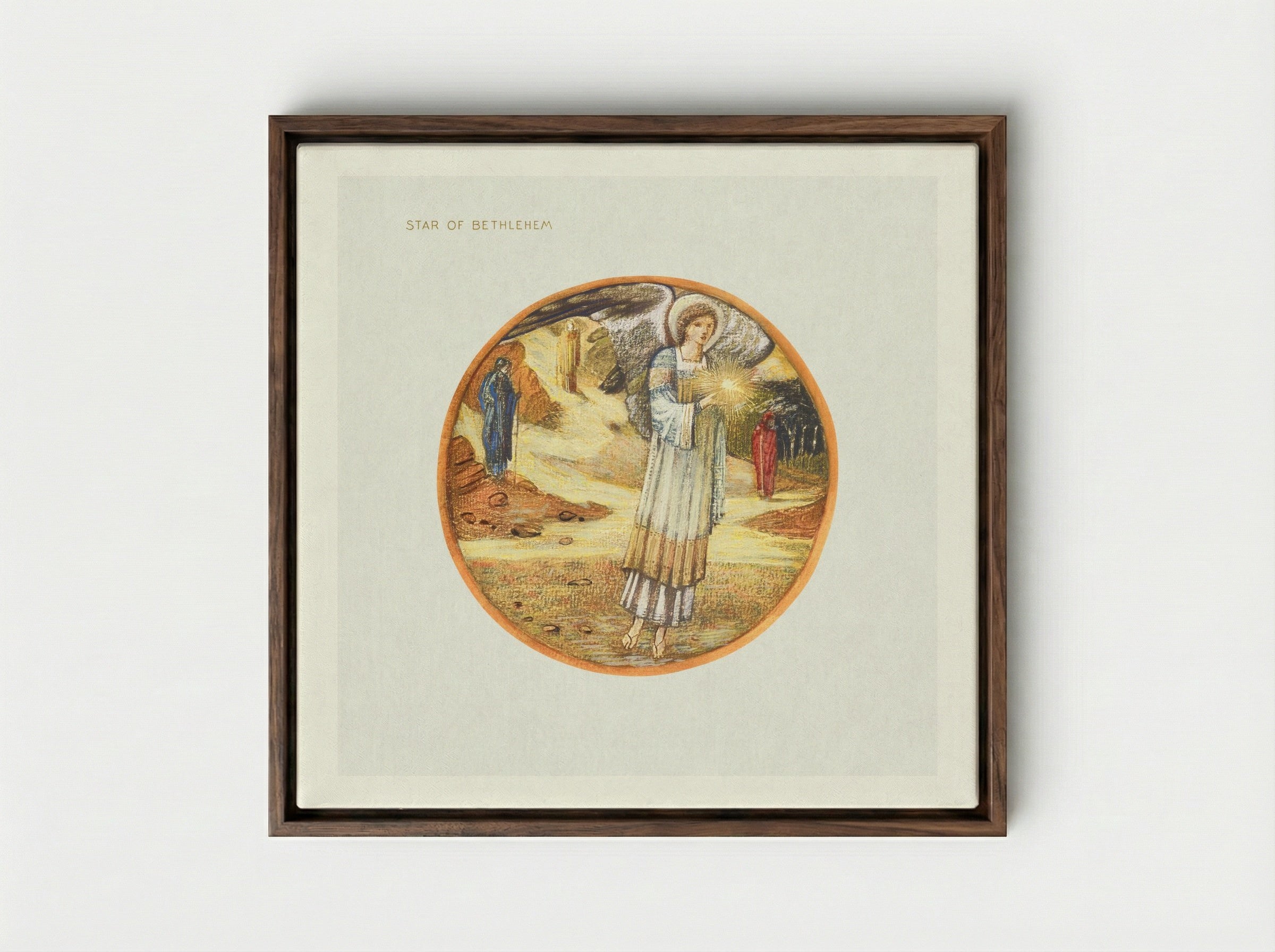 Star of Bethlehem - Edward Burne-Jones - Framed Canvas Dark Wood