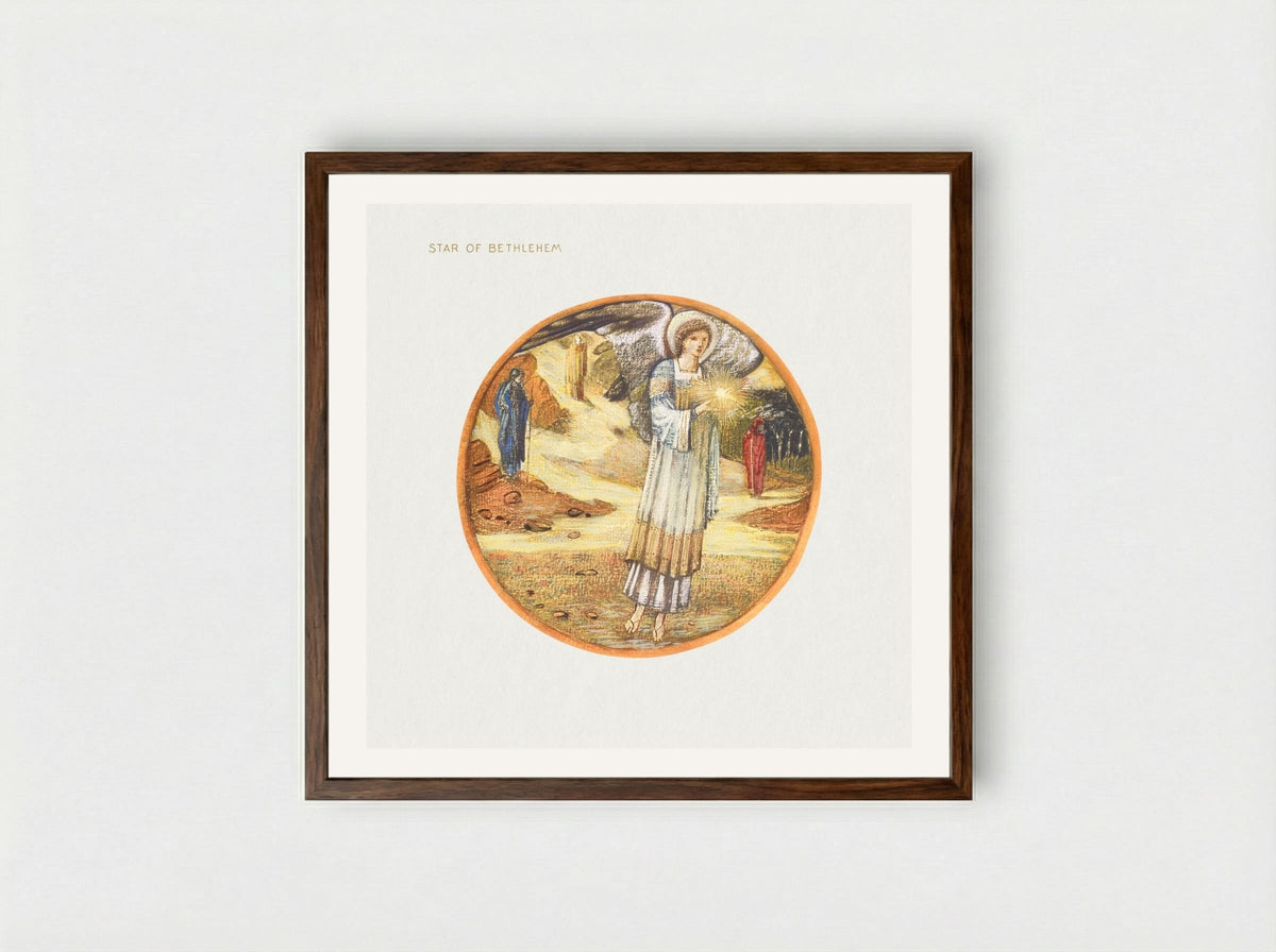 Star of Bethlehem - Edward Burne-Jones - Framed Print Dark Wood