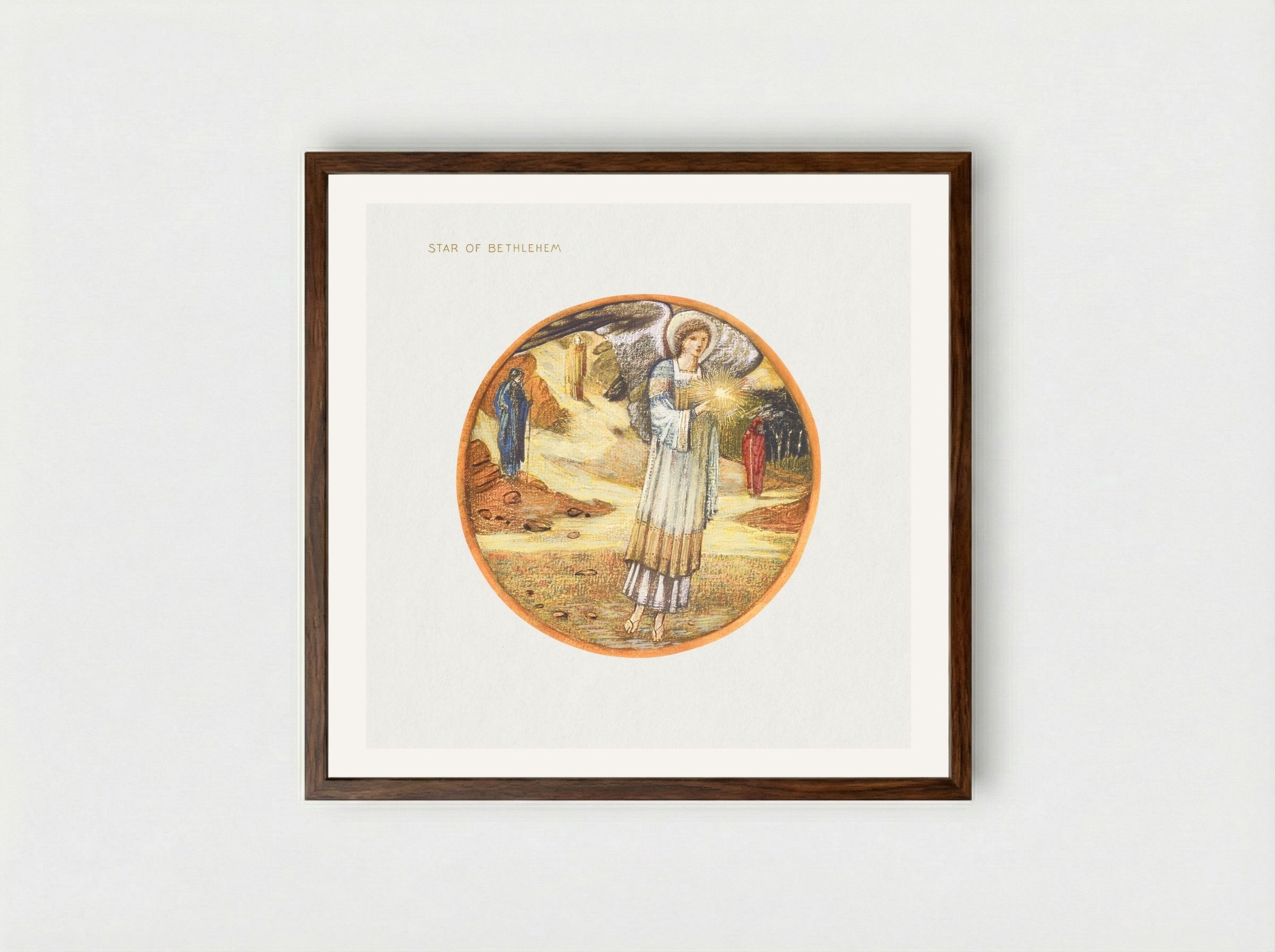 Star of Bethlehem - Edward Burne-Jones - Framed Print Dark Wood
