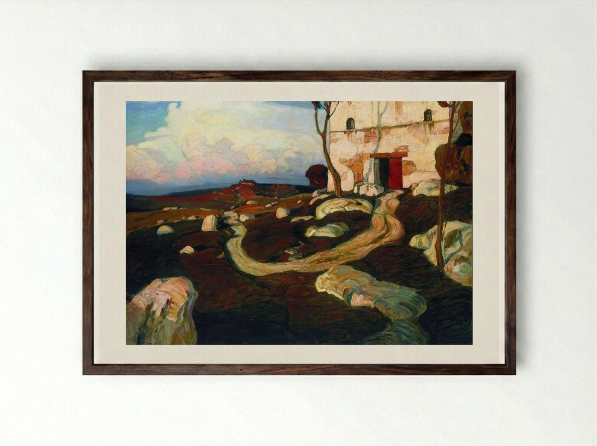 Stary Krym - Konstantin Bogaevsky - Framed Print Dark Wood