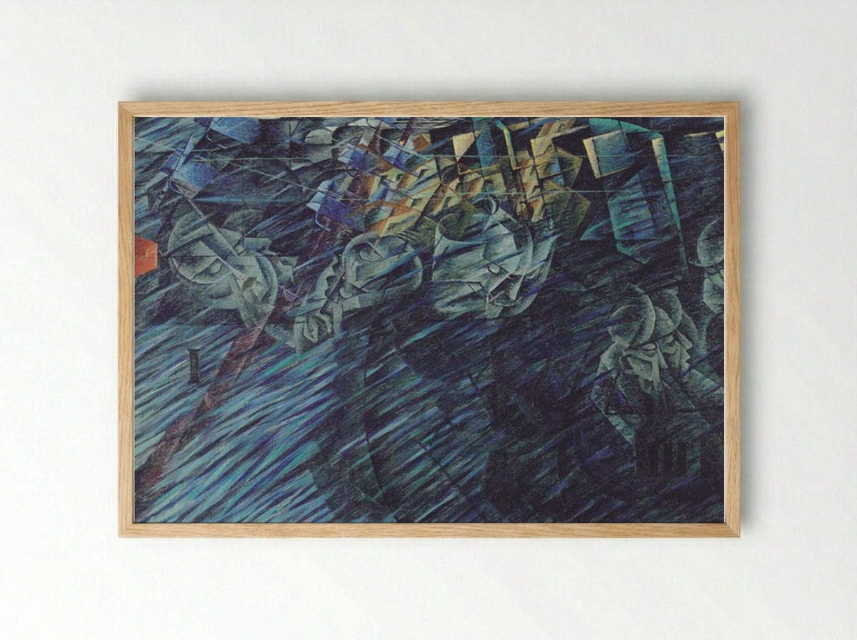 States of Mind: Those Who Go - Umberto Boccioni - Framed Print Wood
